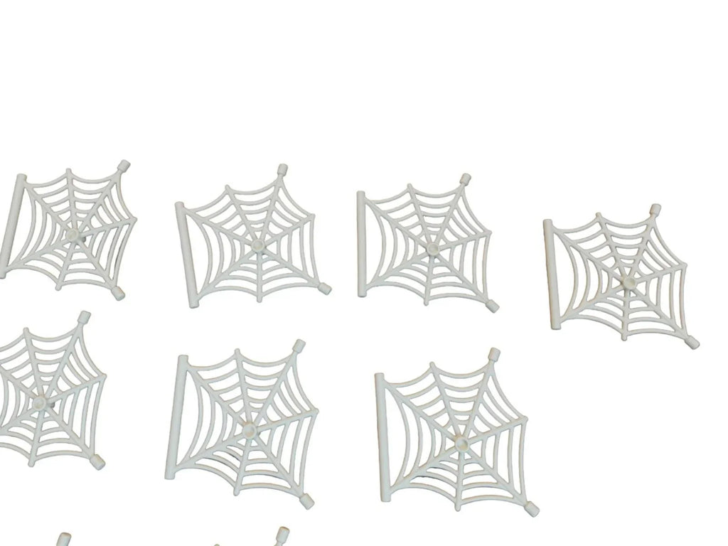 Lego Lot Of 10 White Spider Web with Bar