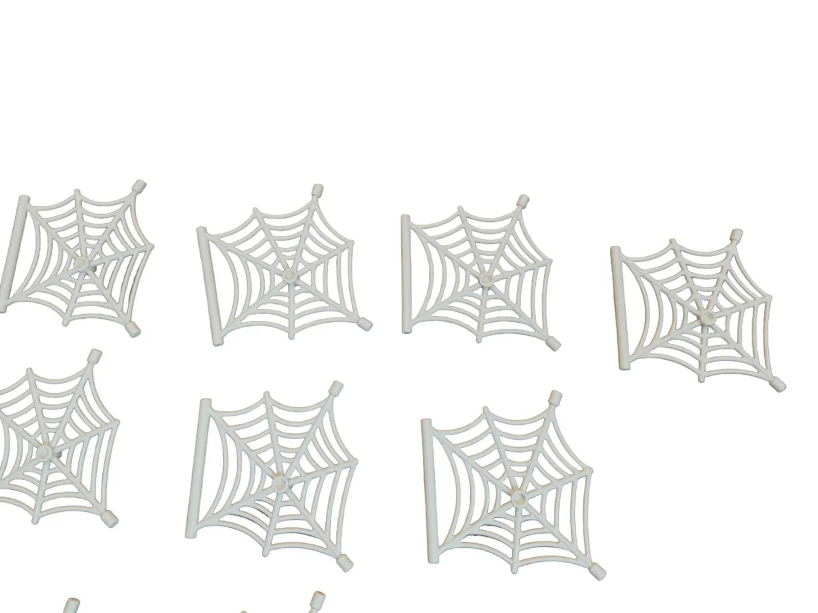 Lego Lot Of 10 White Spider Web with Bar