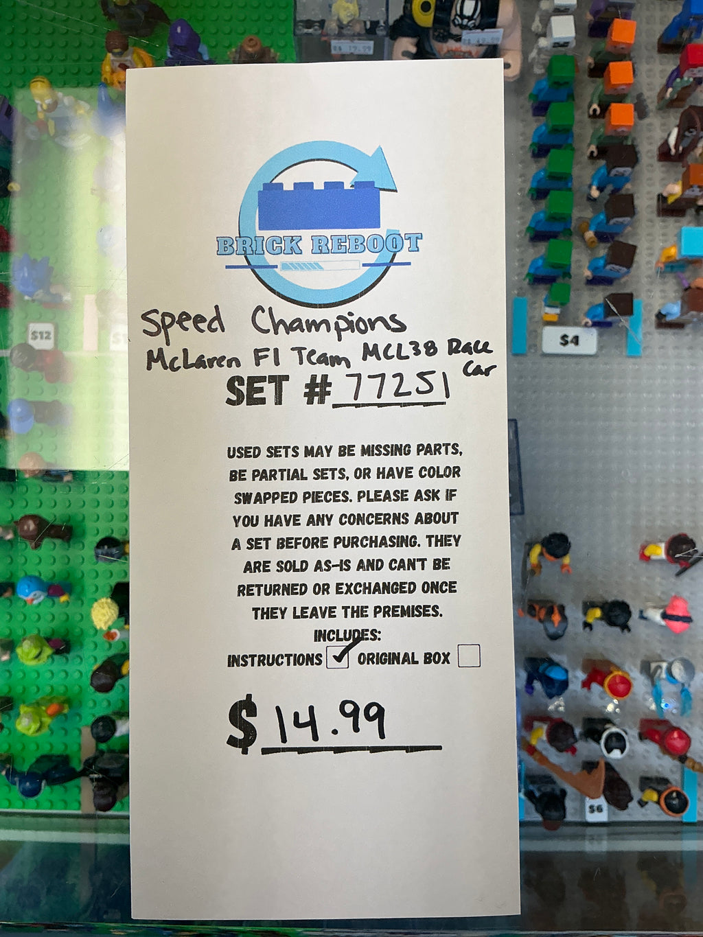 77251 Speed Champions McLaren F1 Team MCL38 Race Car - used