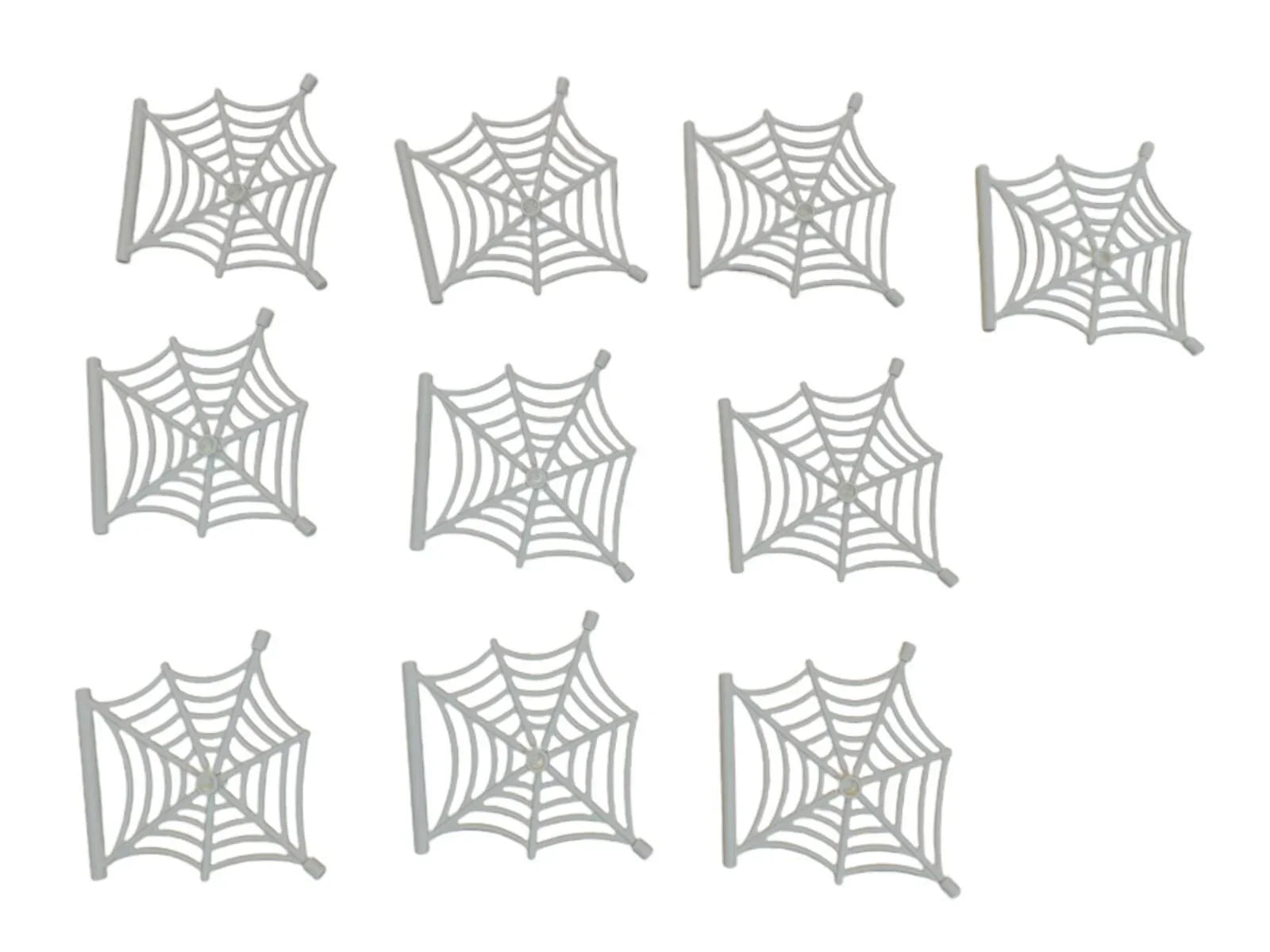 Lego Lot Of 10 White Spider Web with Bar