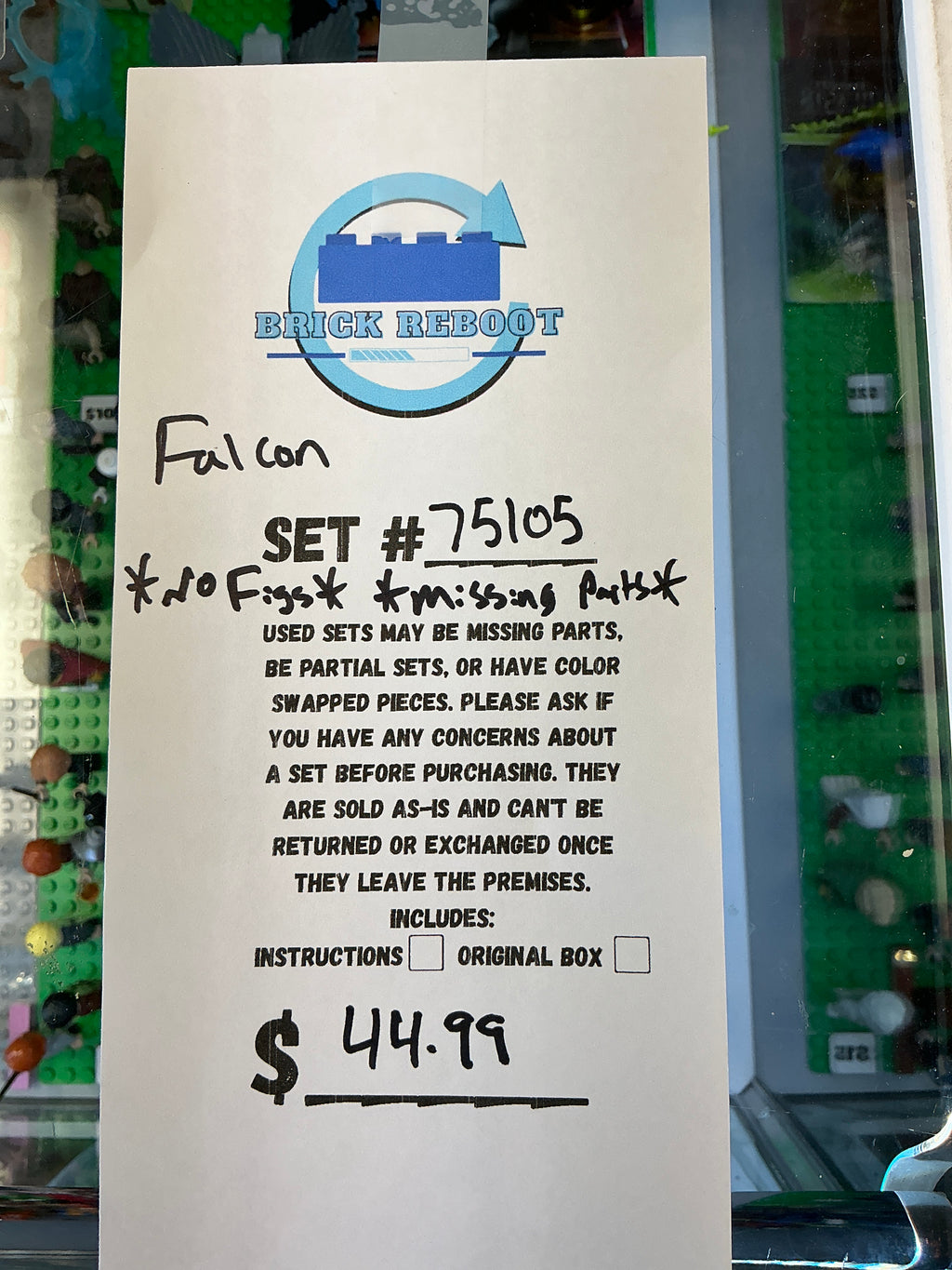 75105 Star Wars Millennium Falcon *NO FIGS, MISSING PARTS* - Used