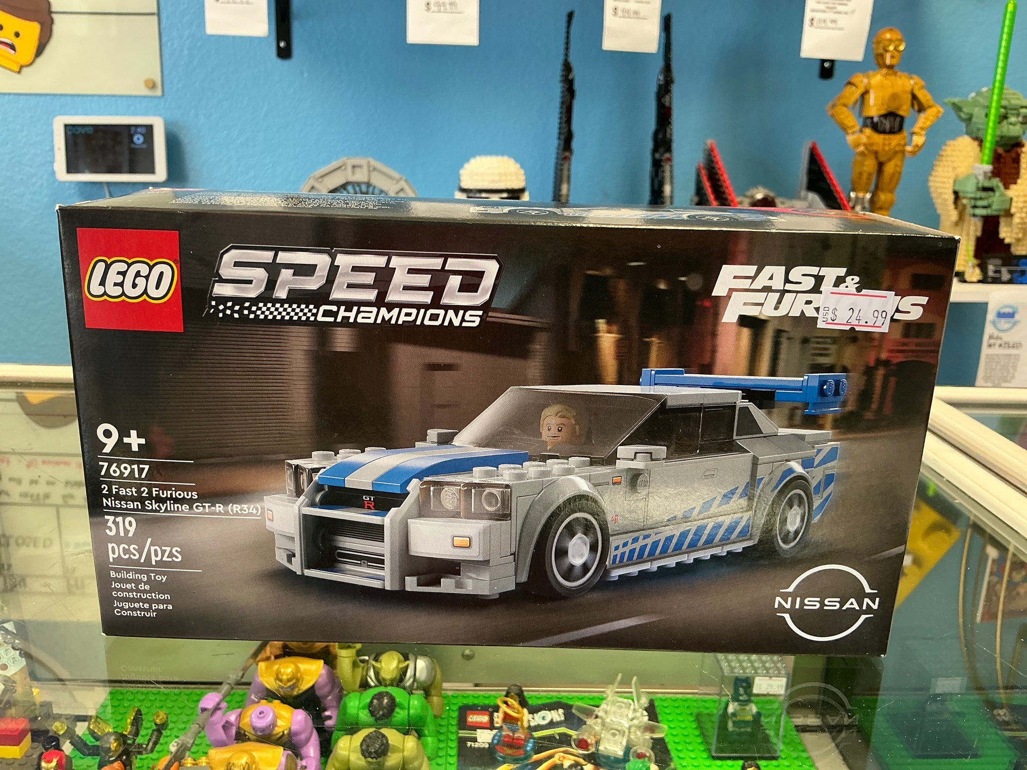 76917 Speed Champions 2 Fast 2 Furious Nissan Skyline GT-R (R34) - Sealed