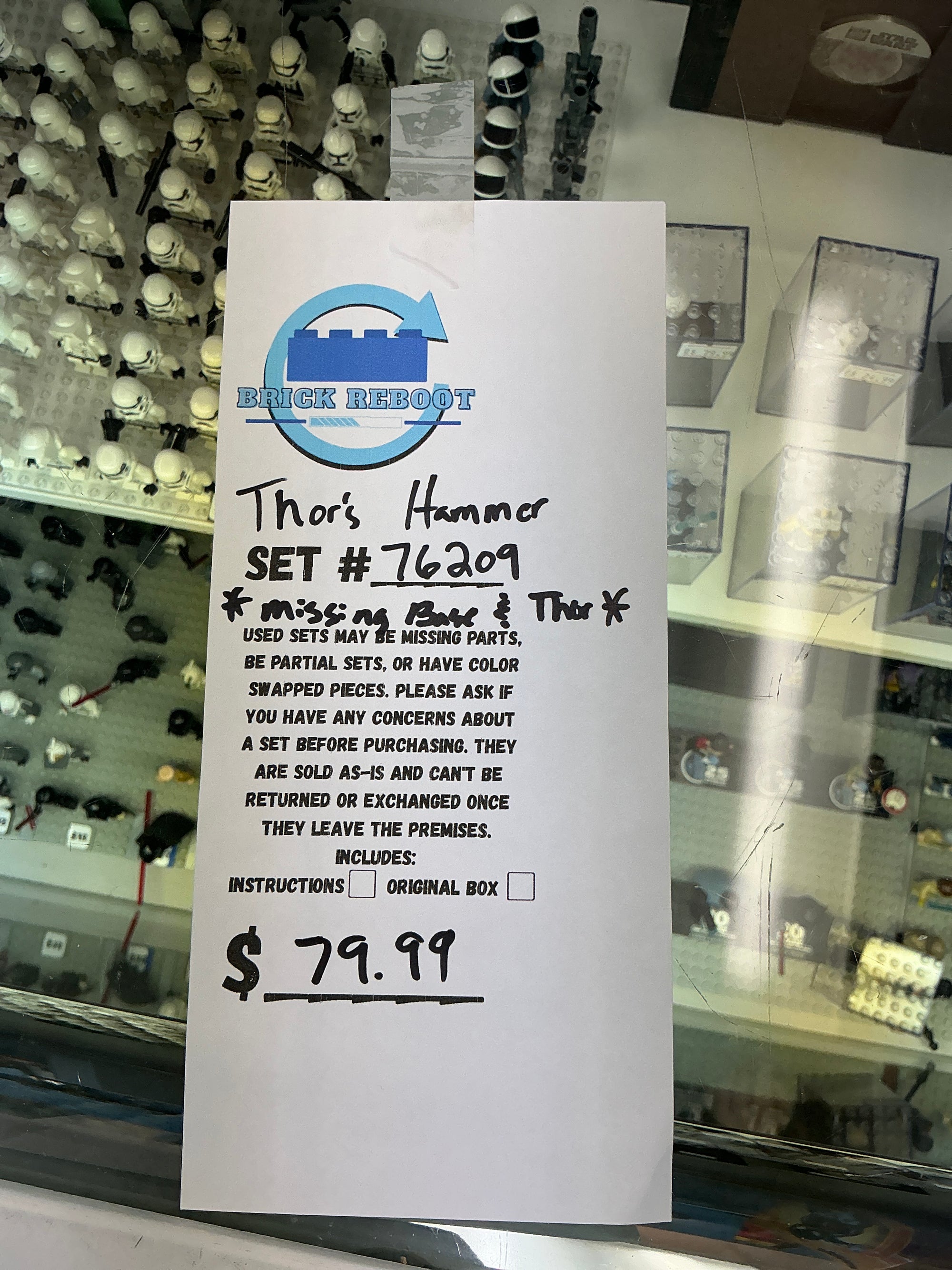 76209 Thor’s Hammer *Missing Base & Thor* - Used
