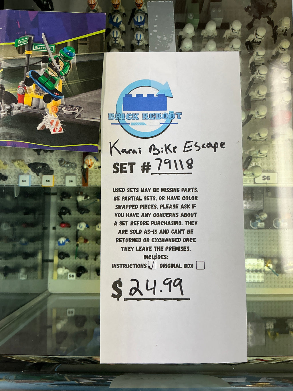 79118 Teenage Mutant Ninja Turtles Karai Bike Escape - Used