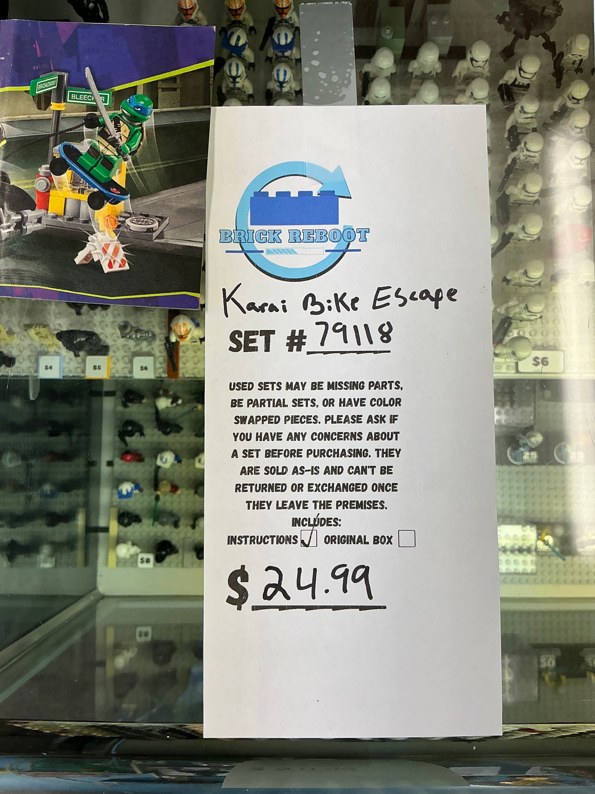 79118 Teenage Mutant Ninja Turtles Karai Bike Escape - Used