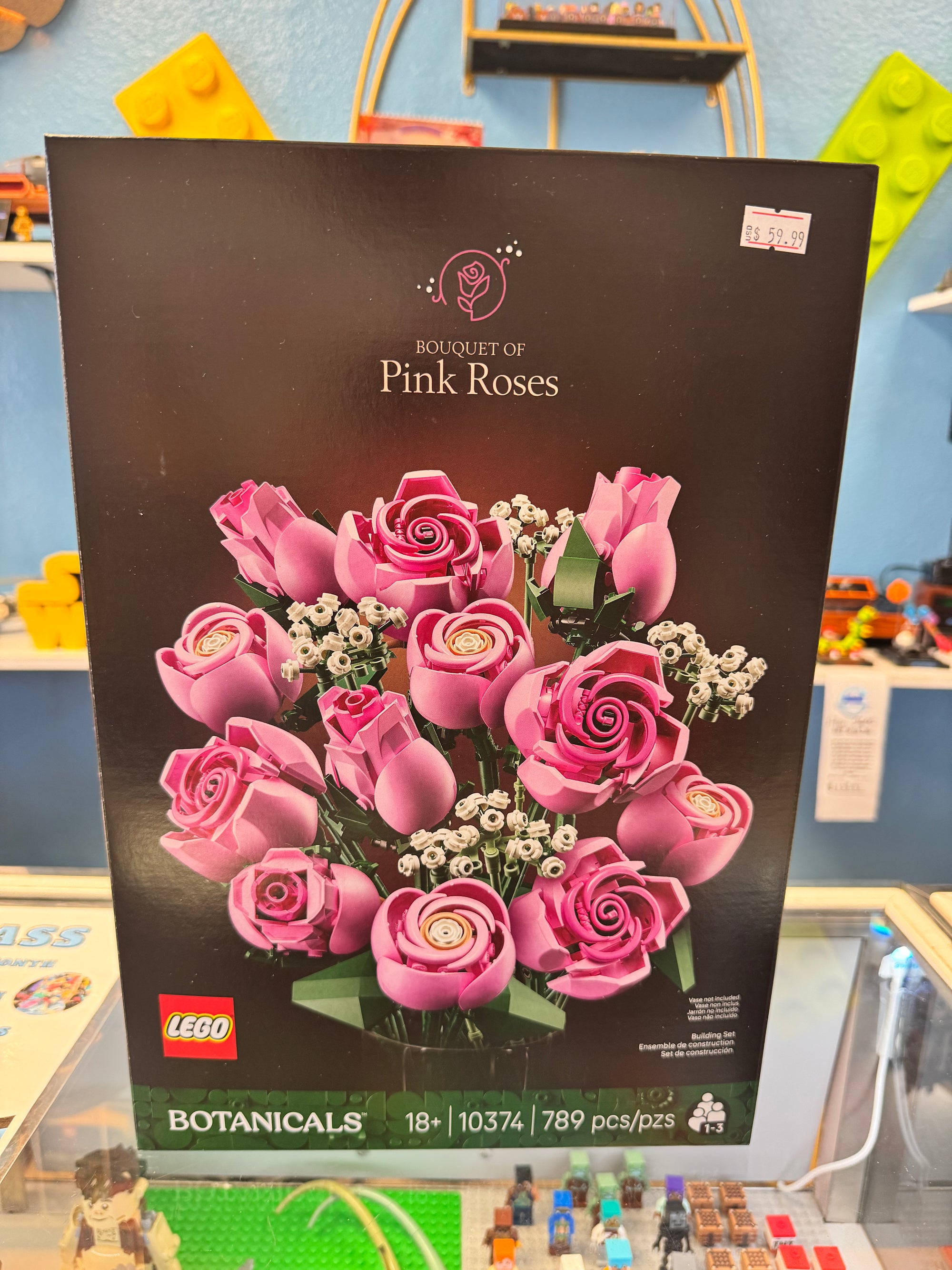 10374 Bouquet Of Pink Roses Botanicals Sealed