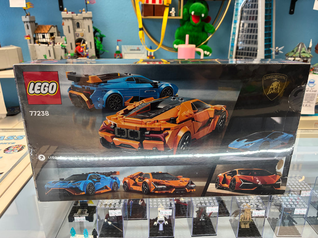 77238 Speed Champions Lamborghini Revuelto & Lamborghini Huracan STO *HELMET SWAPPED*- Certified
