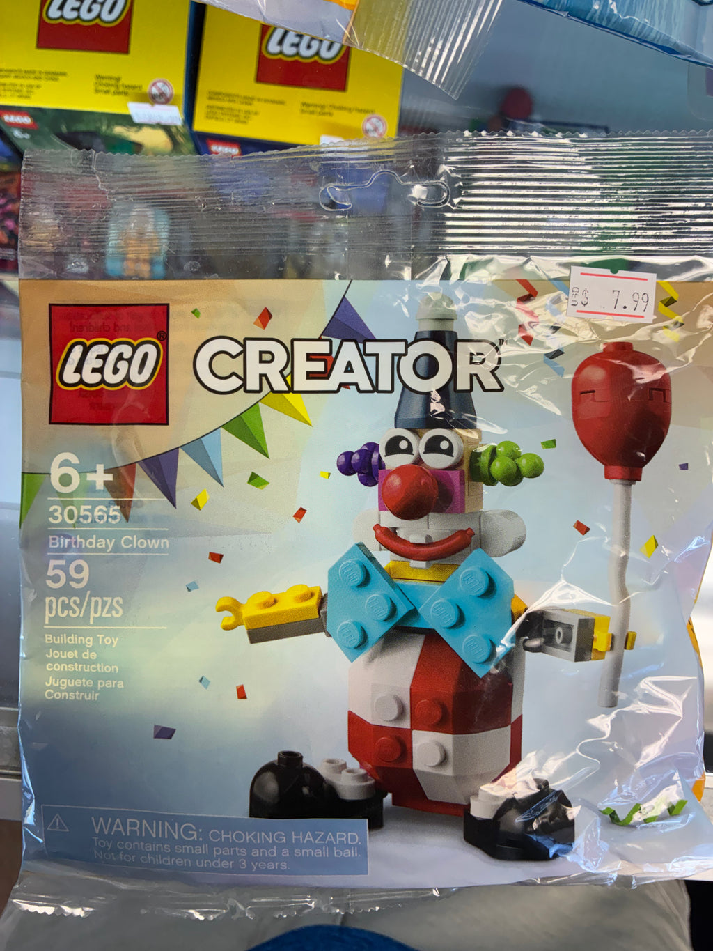 30565 Birthday Clown Poly Bag - Sealed