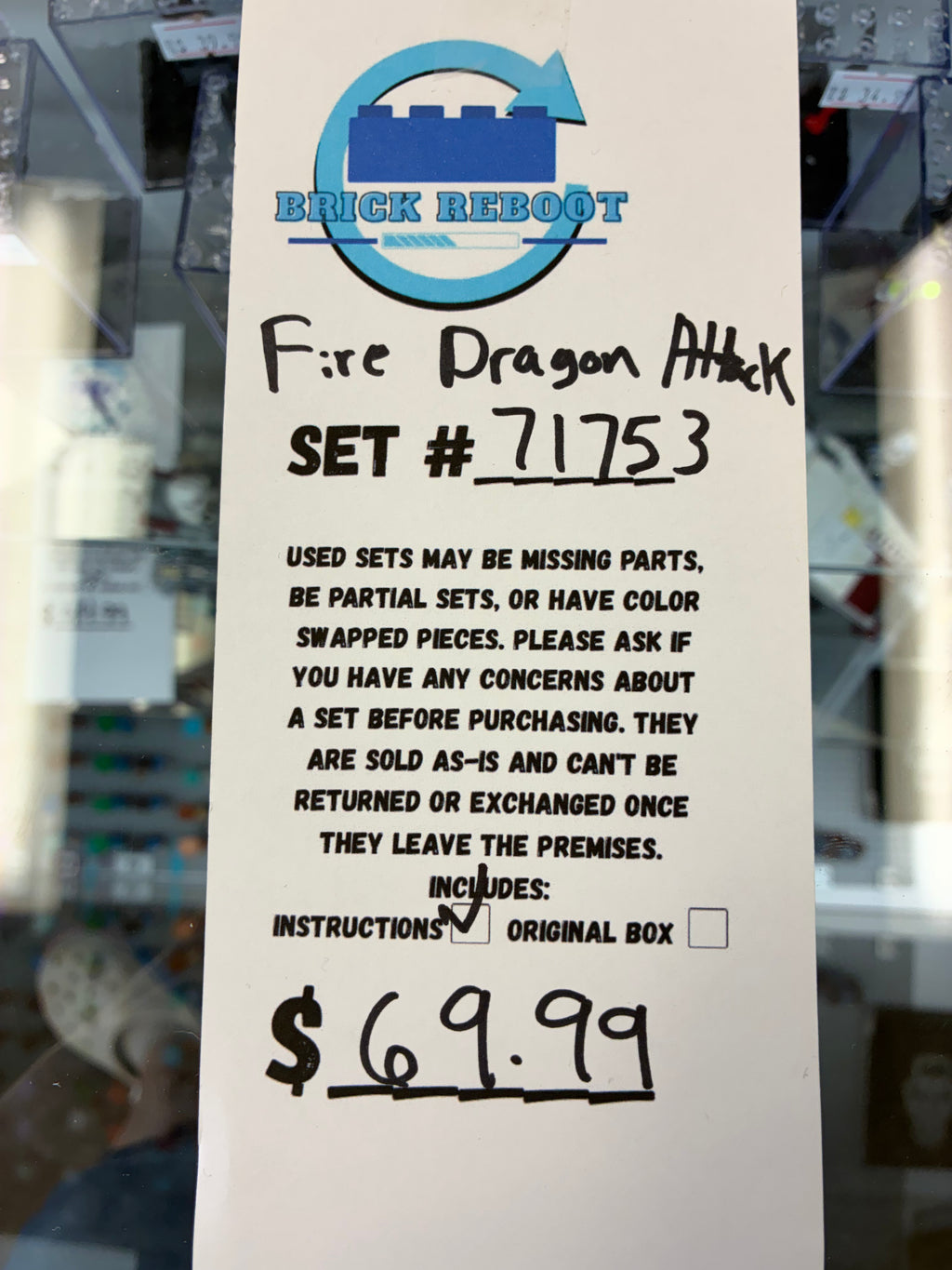 71753 Ninjago Fire Dragon Attack - Used