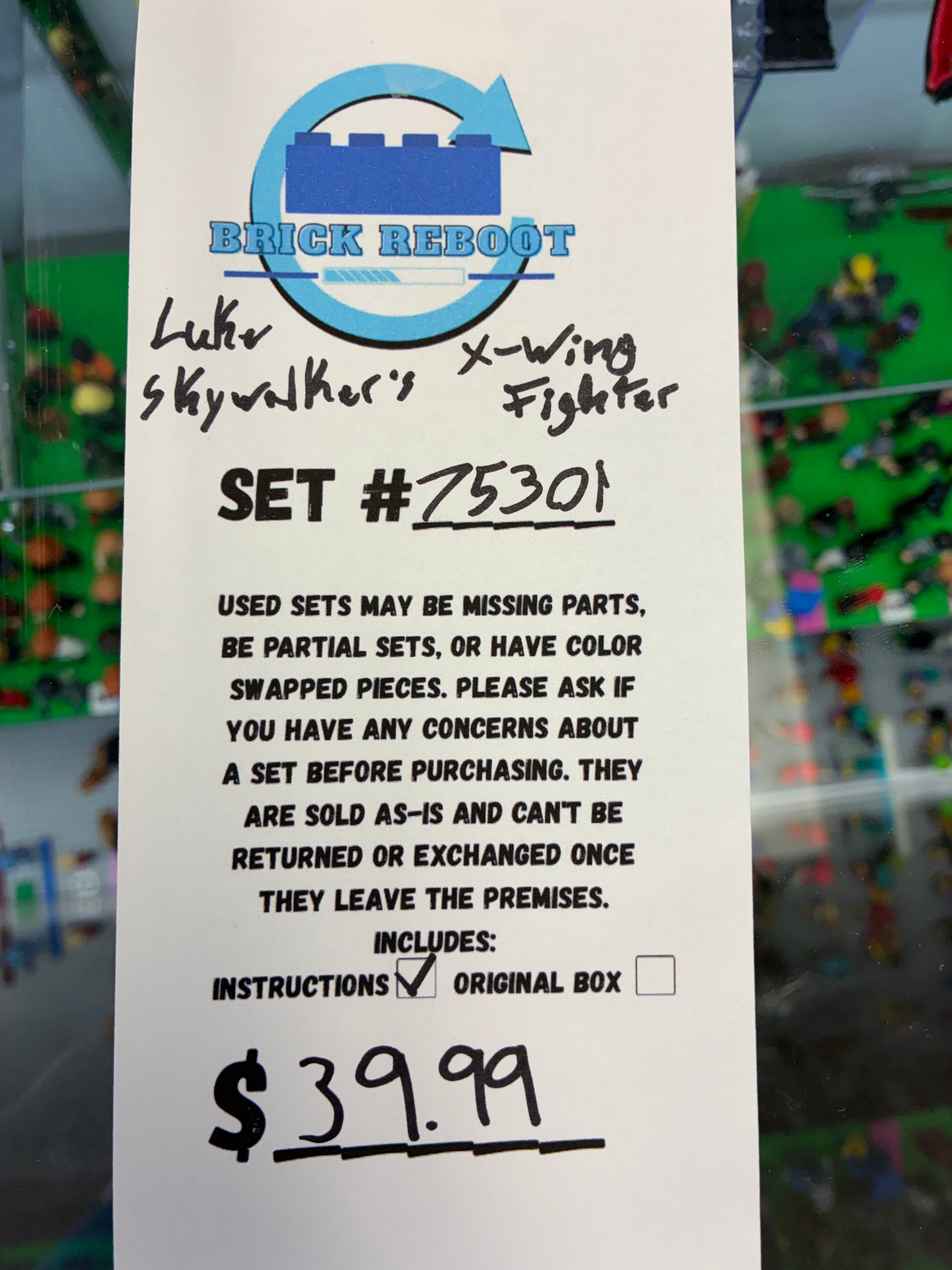 75301 Star Wars Luke Skywalker X-Wing Fighter - Used