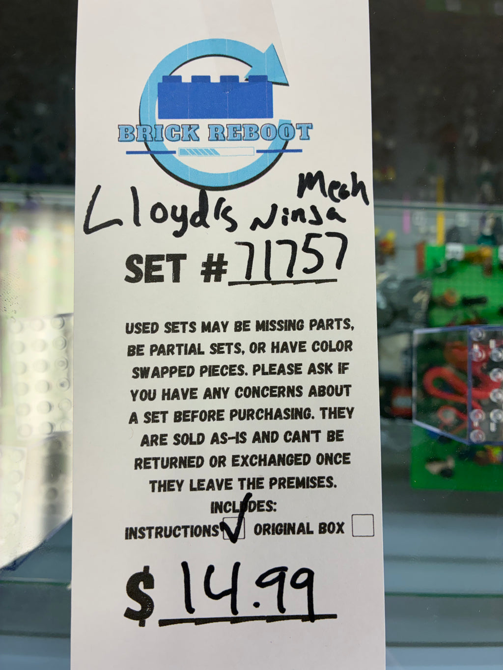 71757 Ninjago Lloyd’s Ninja Mech - Used