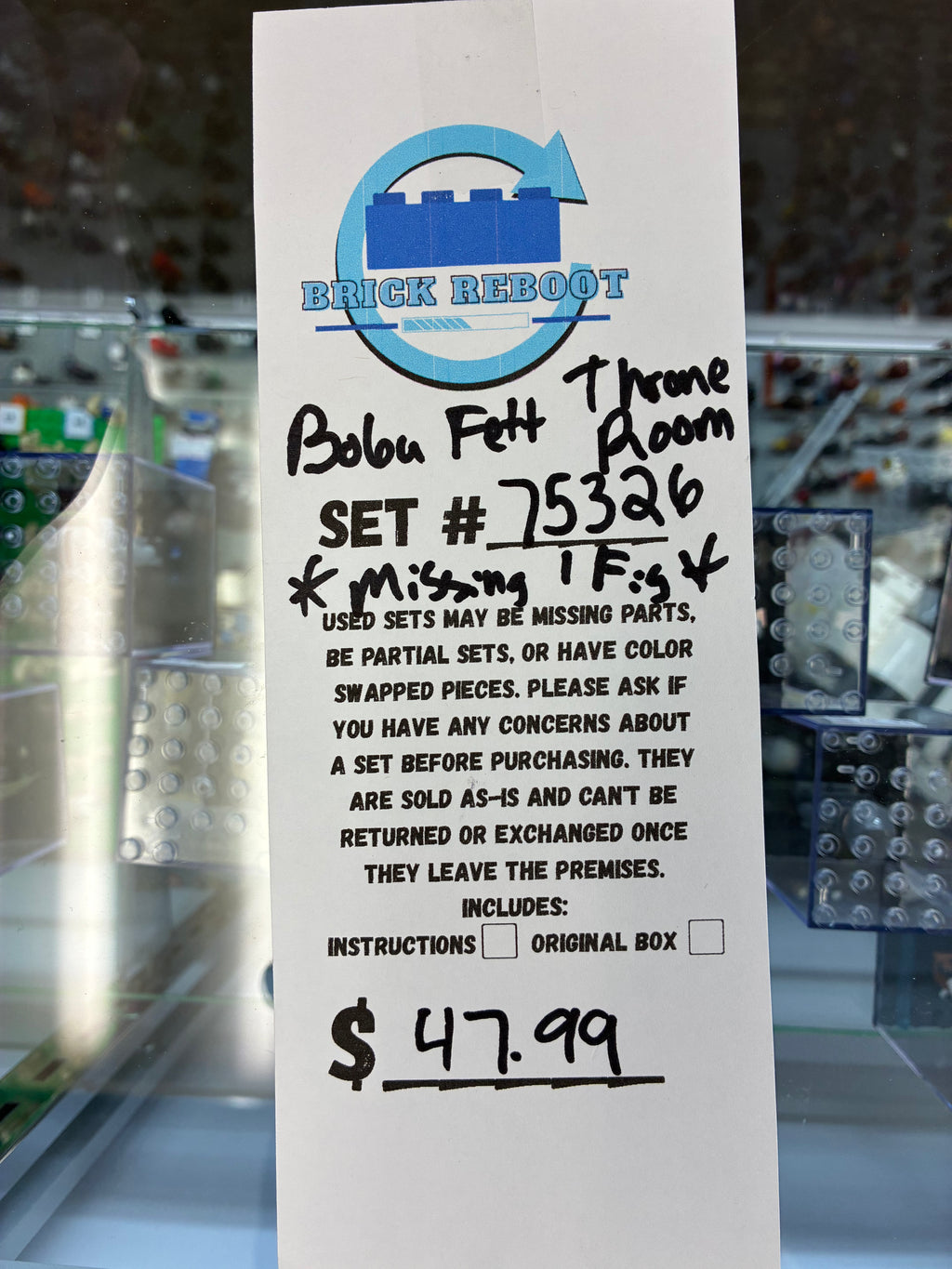 75326 Boba Fett Throne Room *MISSING 1 FIG* - Used