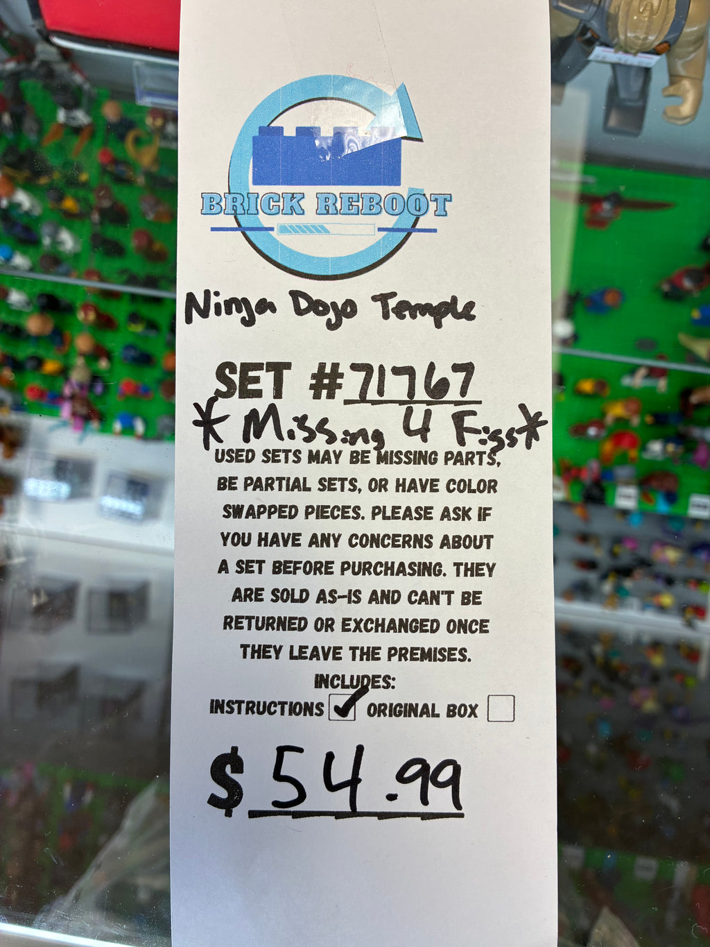 71767 Ninja Dojo Temple *MISSING 4 FIGS* - Used