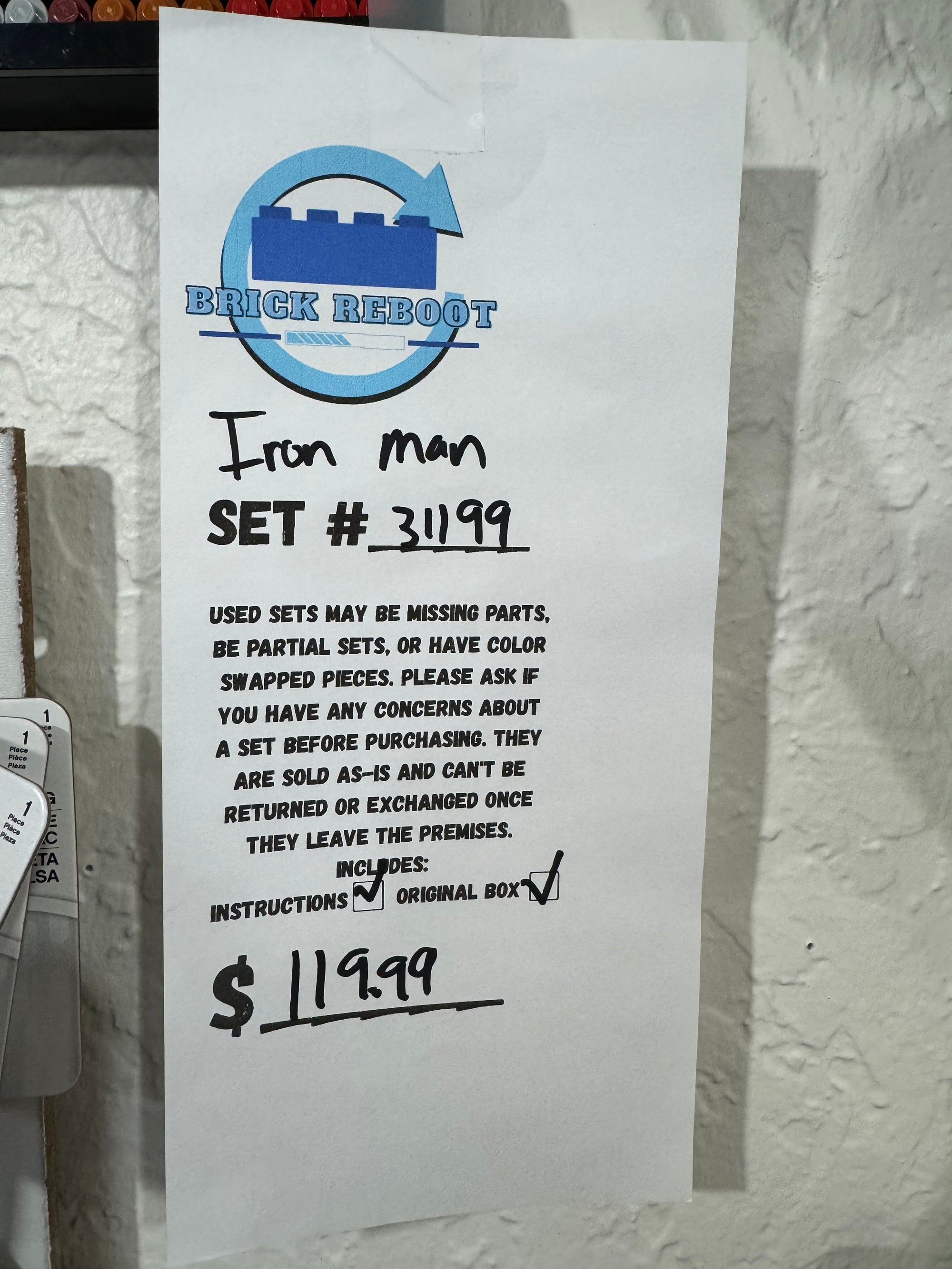 31199 Iron Man Wall Art - Used