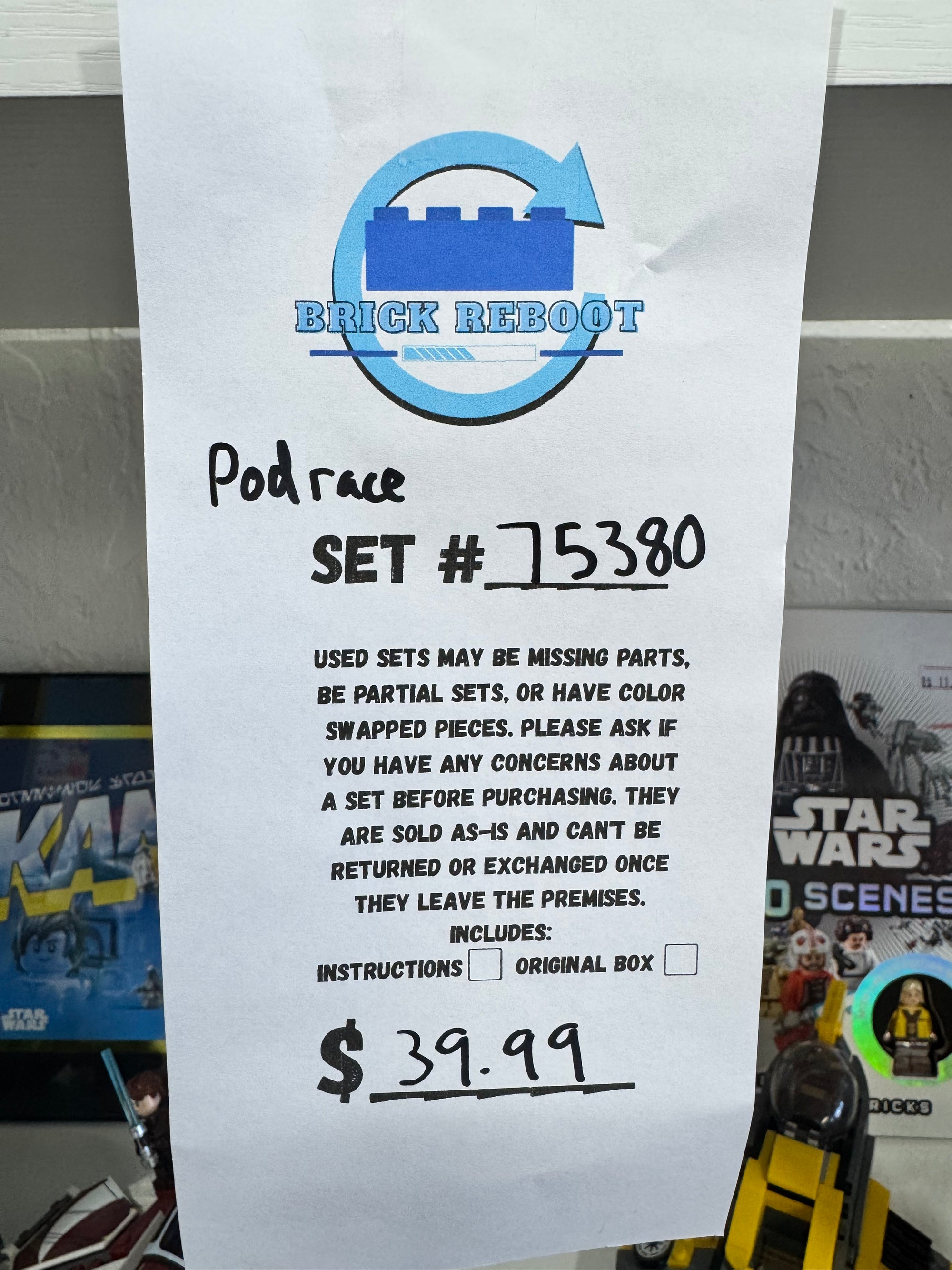 75380 Star Wars Pod Race - Used