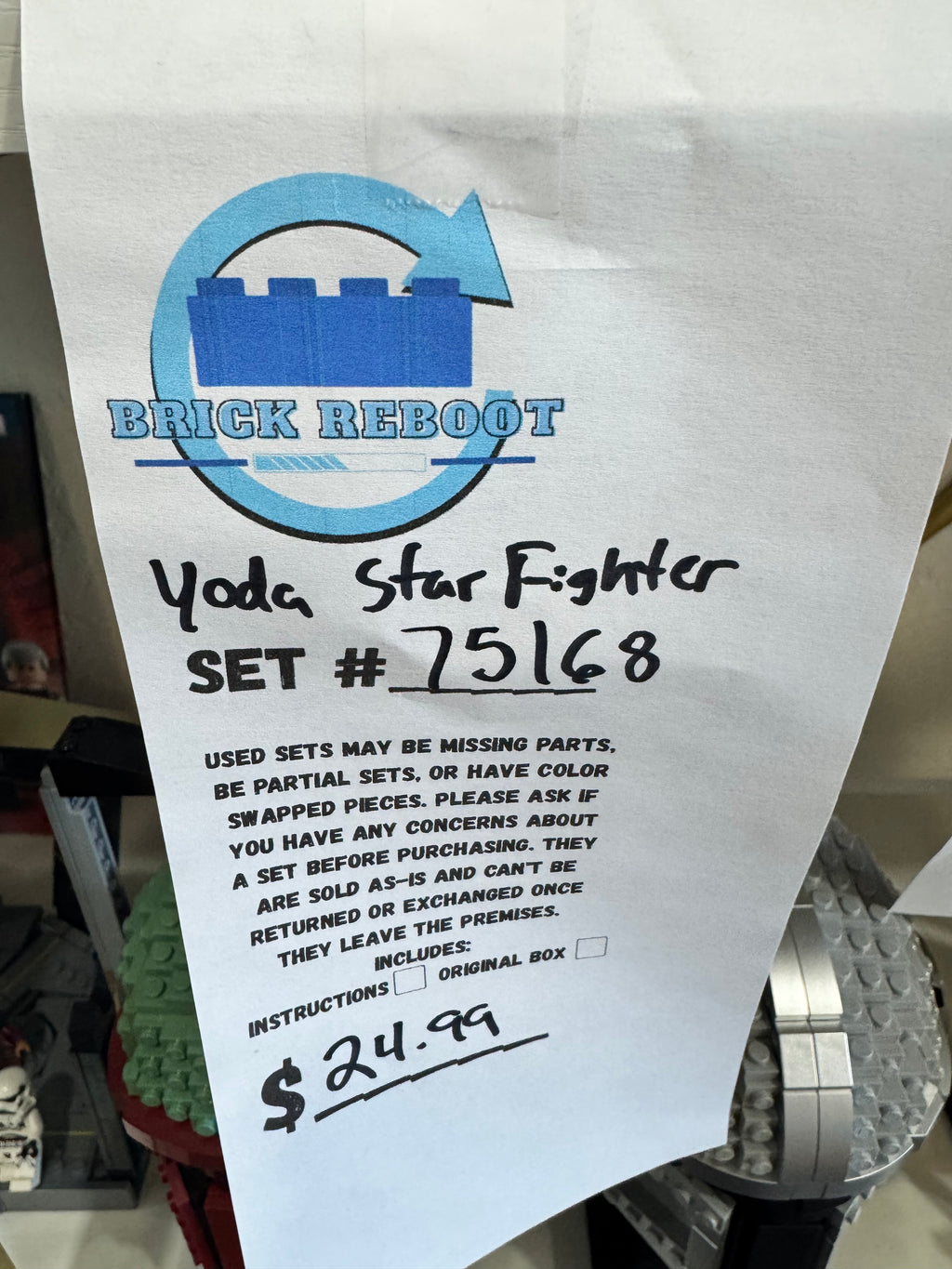 75168 Yoda Star Fighter - Used