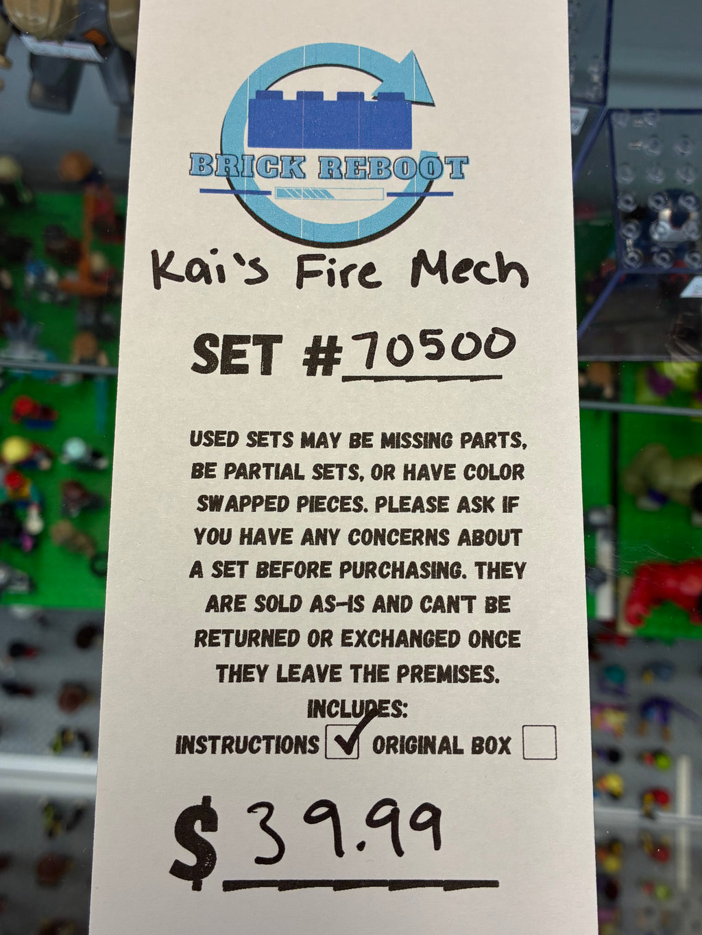 70500 Ninjago Kai’s Fire Mech - Used