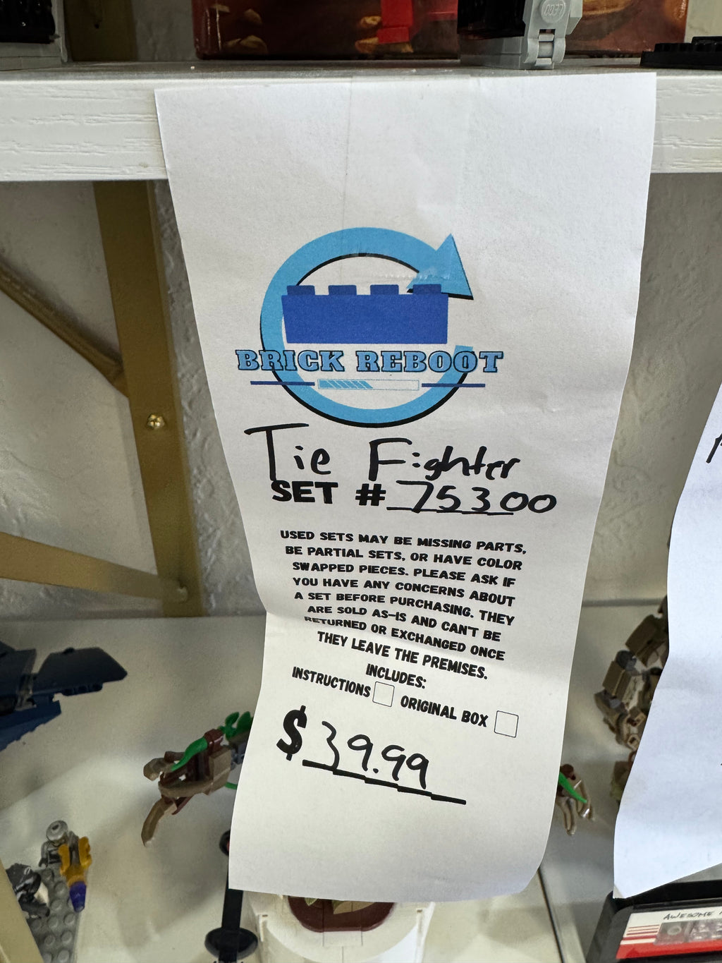 75300 Tie Fighter Star Wars - Used