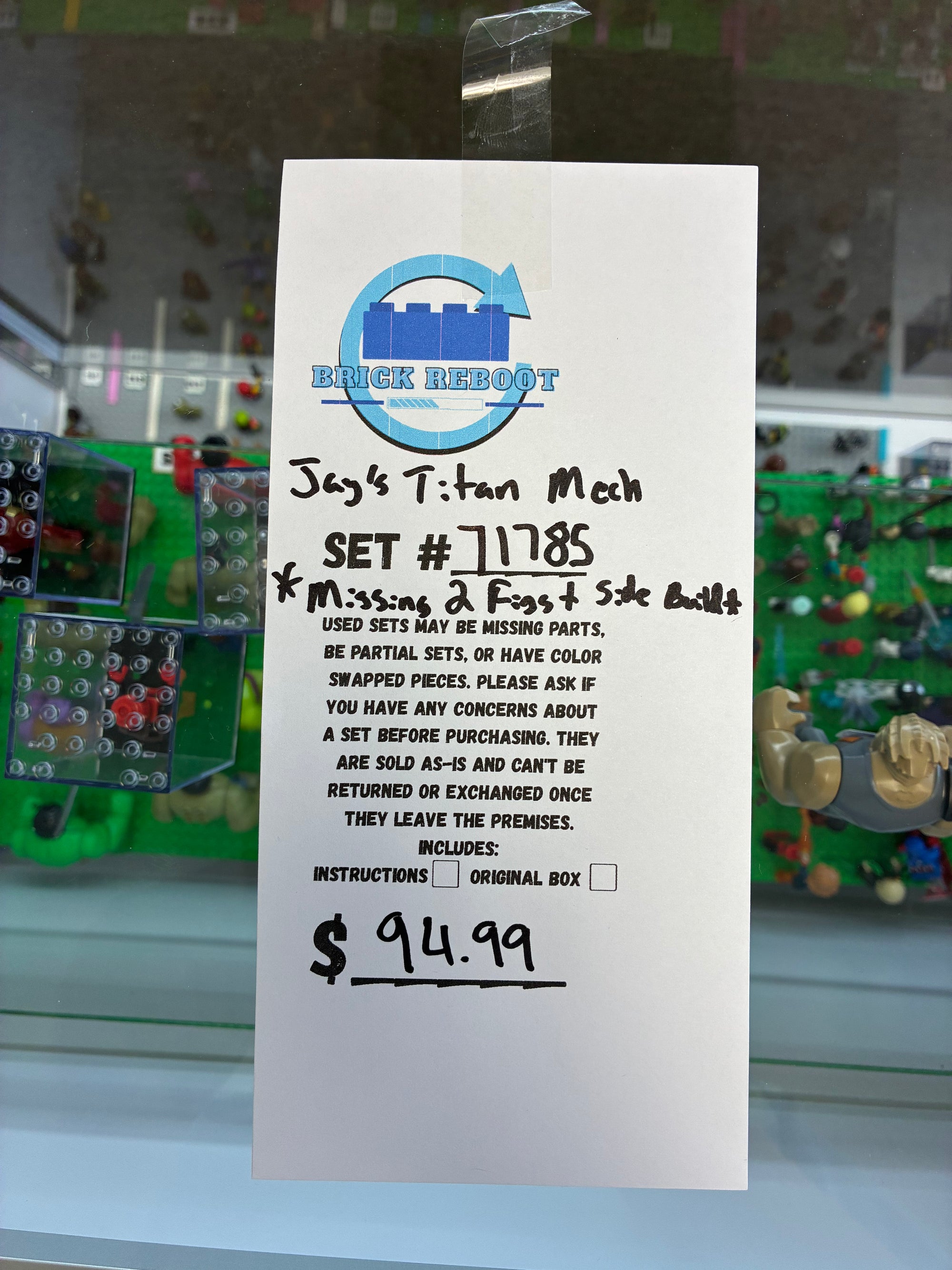 71785 Jay’s Titan Mech *MISSING 2 FIGS & SIDE BUILD* - Used