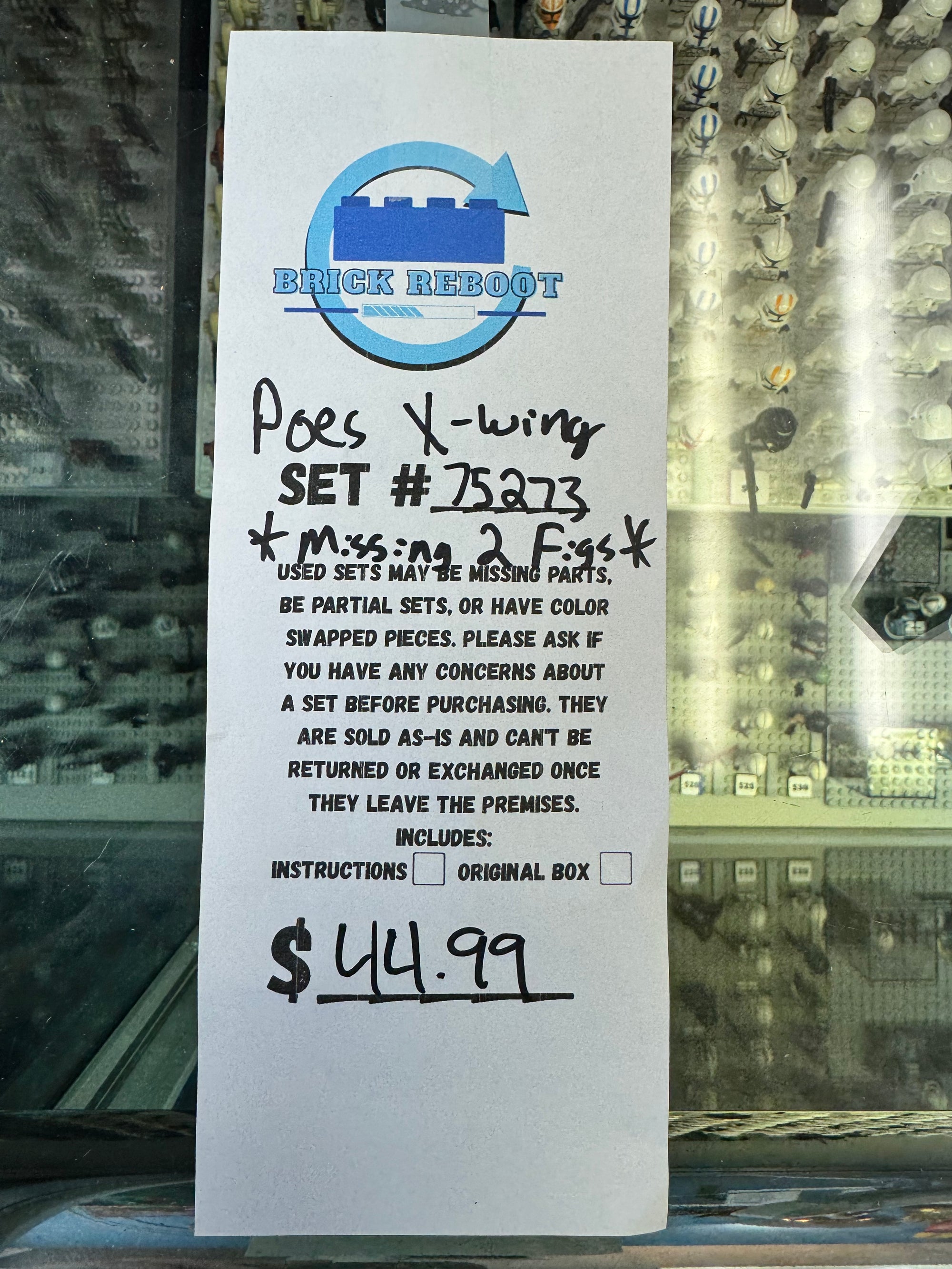 75273 Poes X-Wing *MISSING 2 Figs*