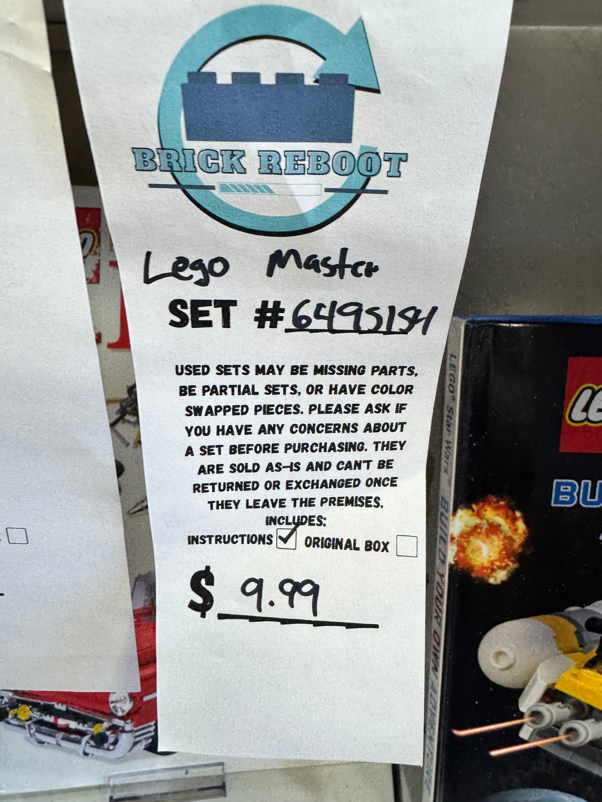 6495154 Lego Master Trophy- Used