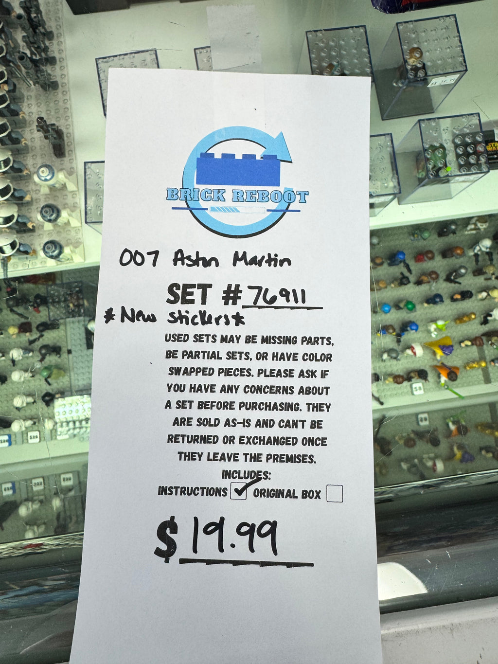 76911 007 Aston Martin (Brand New Stickers) - Used