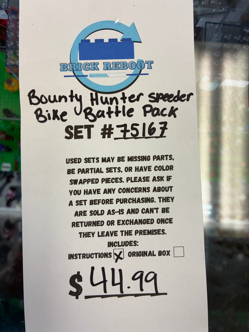 75167 Star Wars Bounty Hunter Speeder Bike Battle Pack - Used