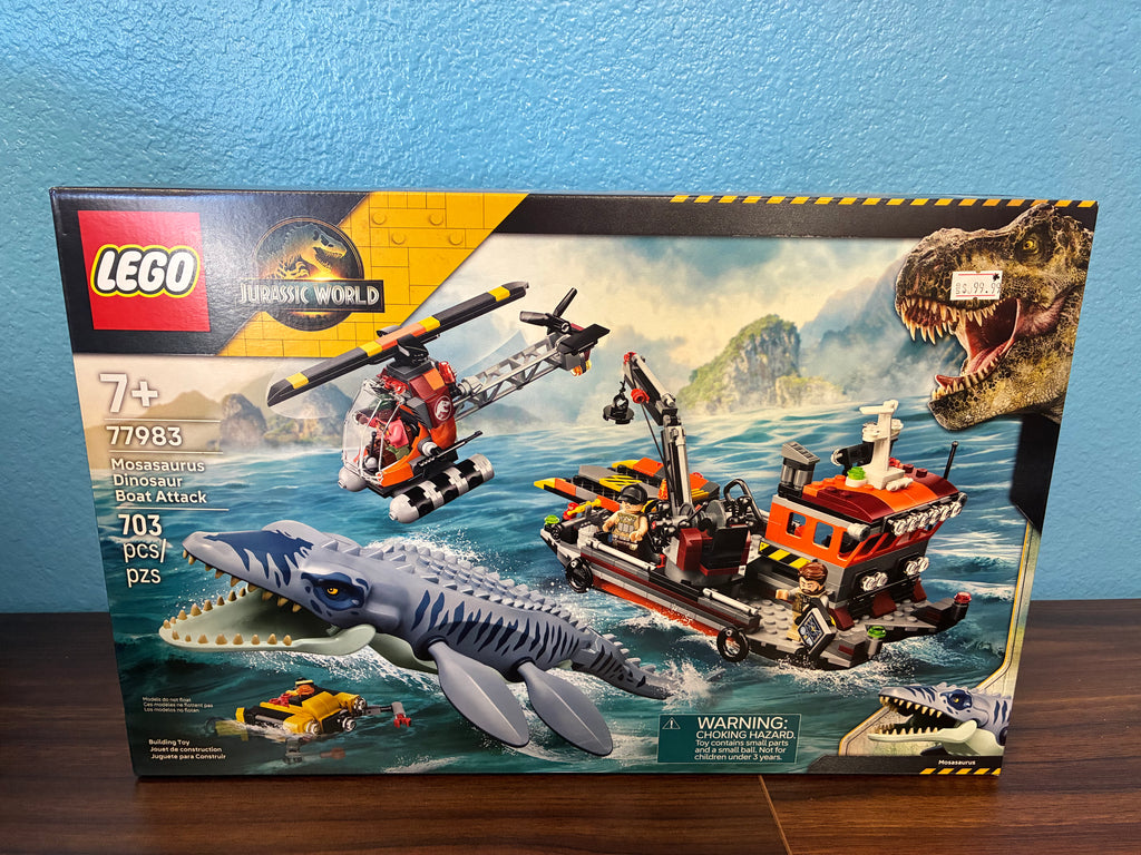 77983 Jurassic World Mosasaurus Dinosaur Boat Attack - Sealed