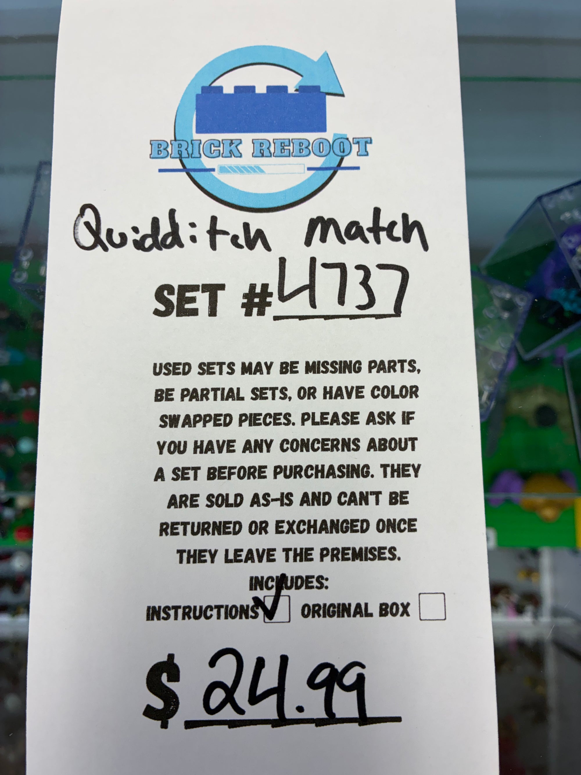 4737 Harry Potter Quidditch Match - Used
