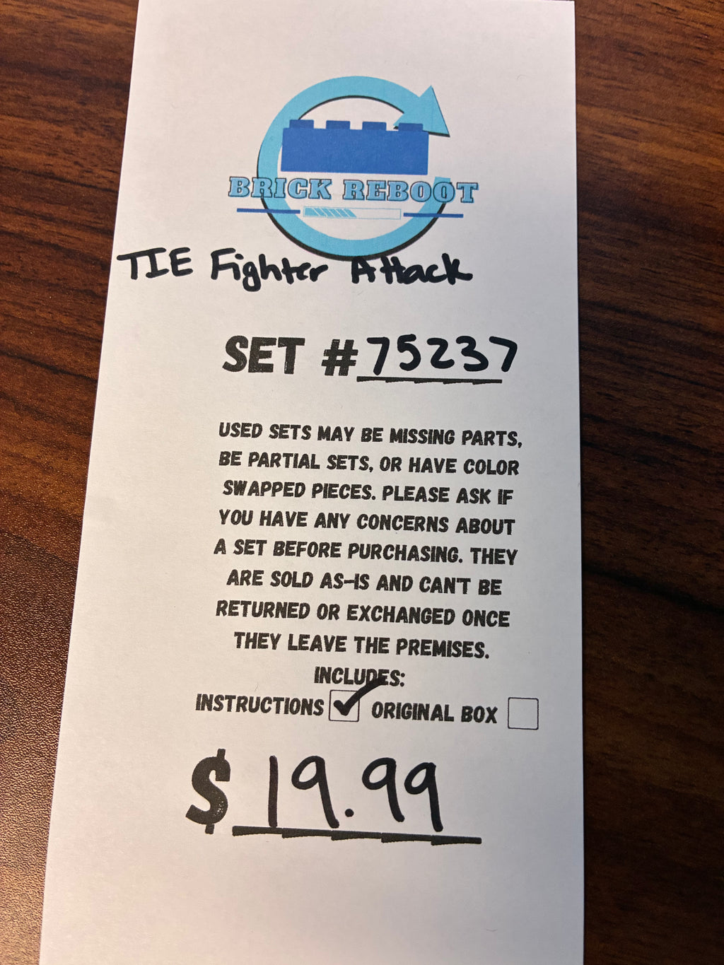 75237 Star Wars TIE Fighter Attack - Used