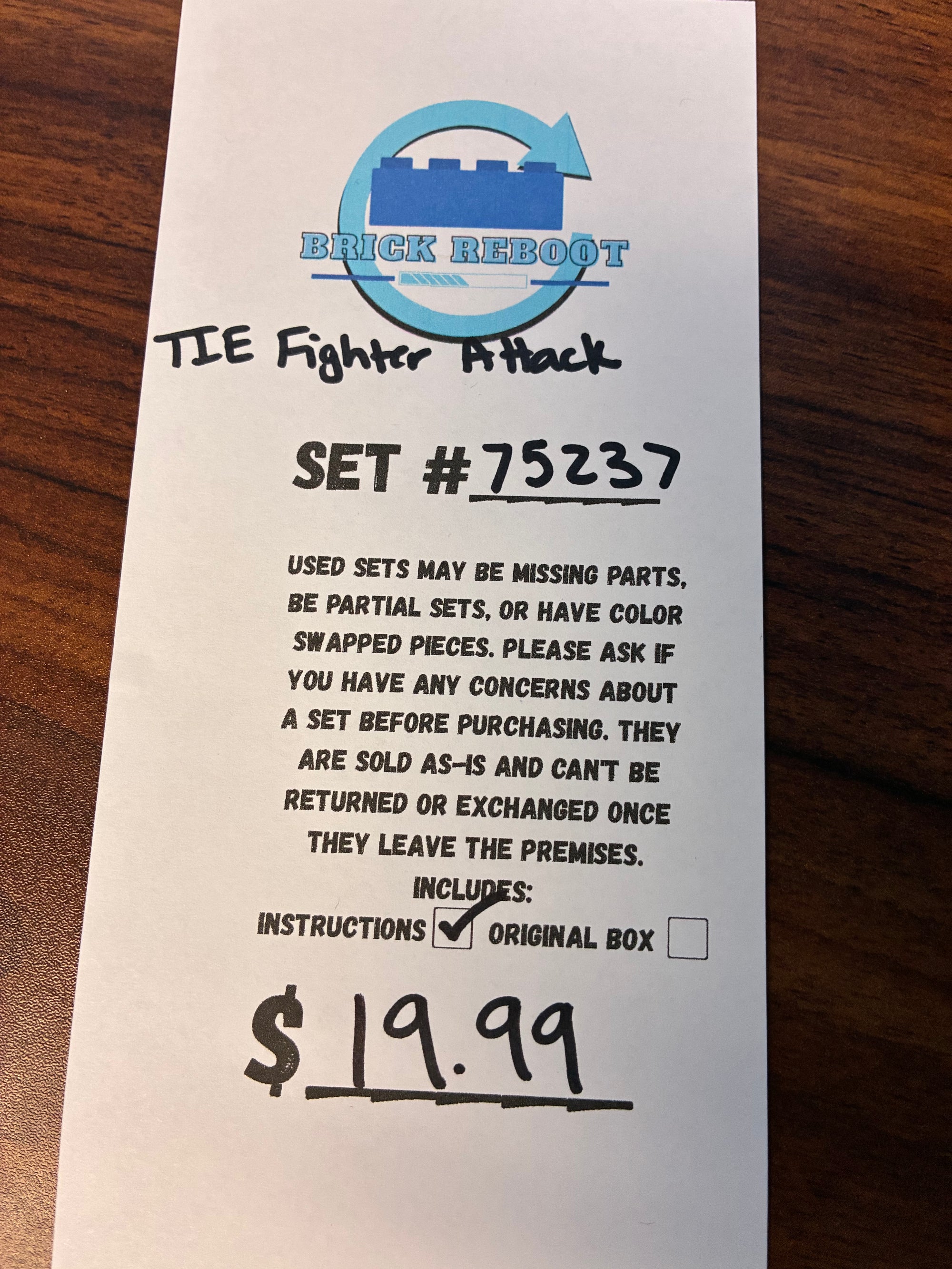 75237 Star Wars TIE Fighter Attack - Used
