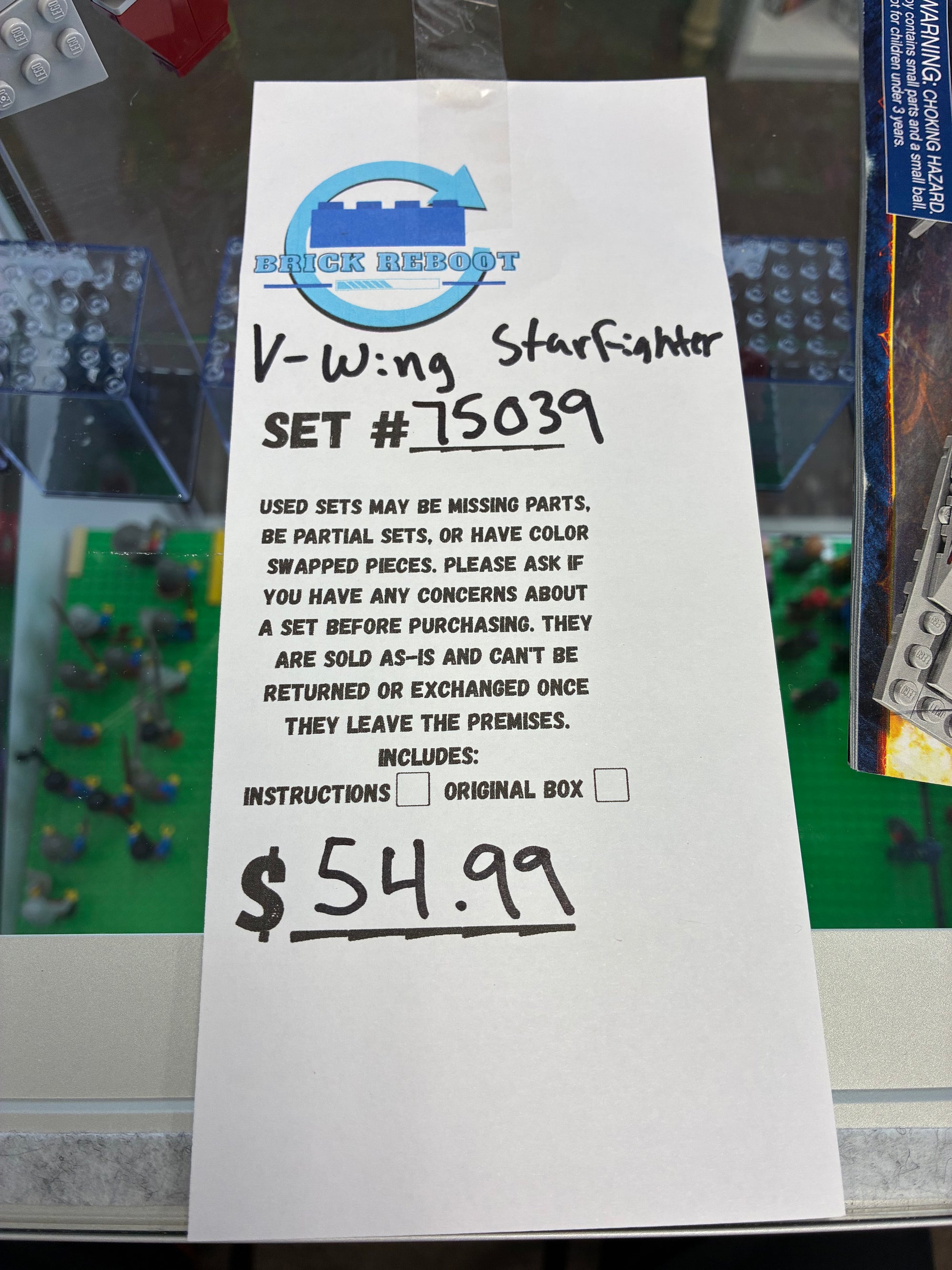 75039 Star Wars V Wing Star Fighter - Used