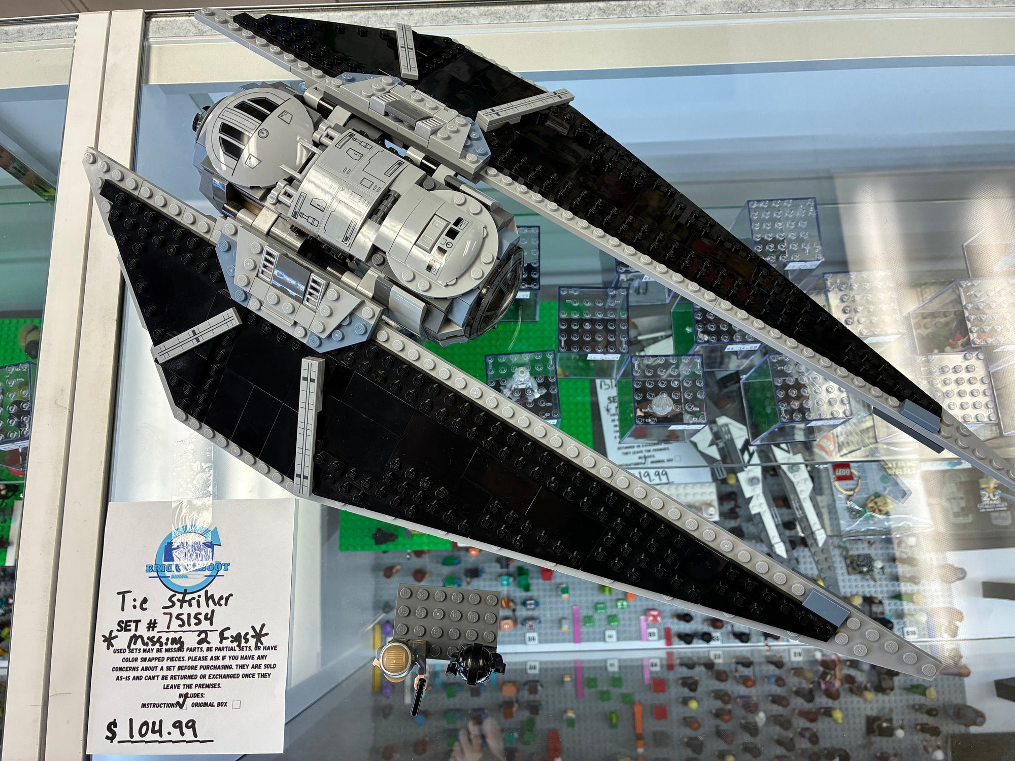 75154 Star Wars TIE Striker *MISSING 2 FIGS* - Used