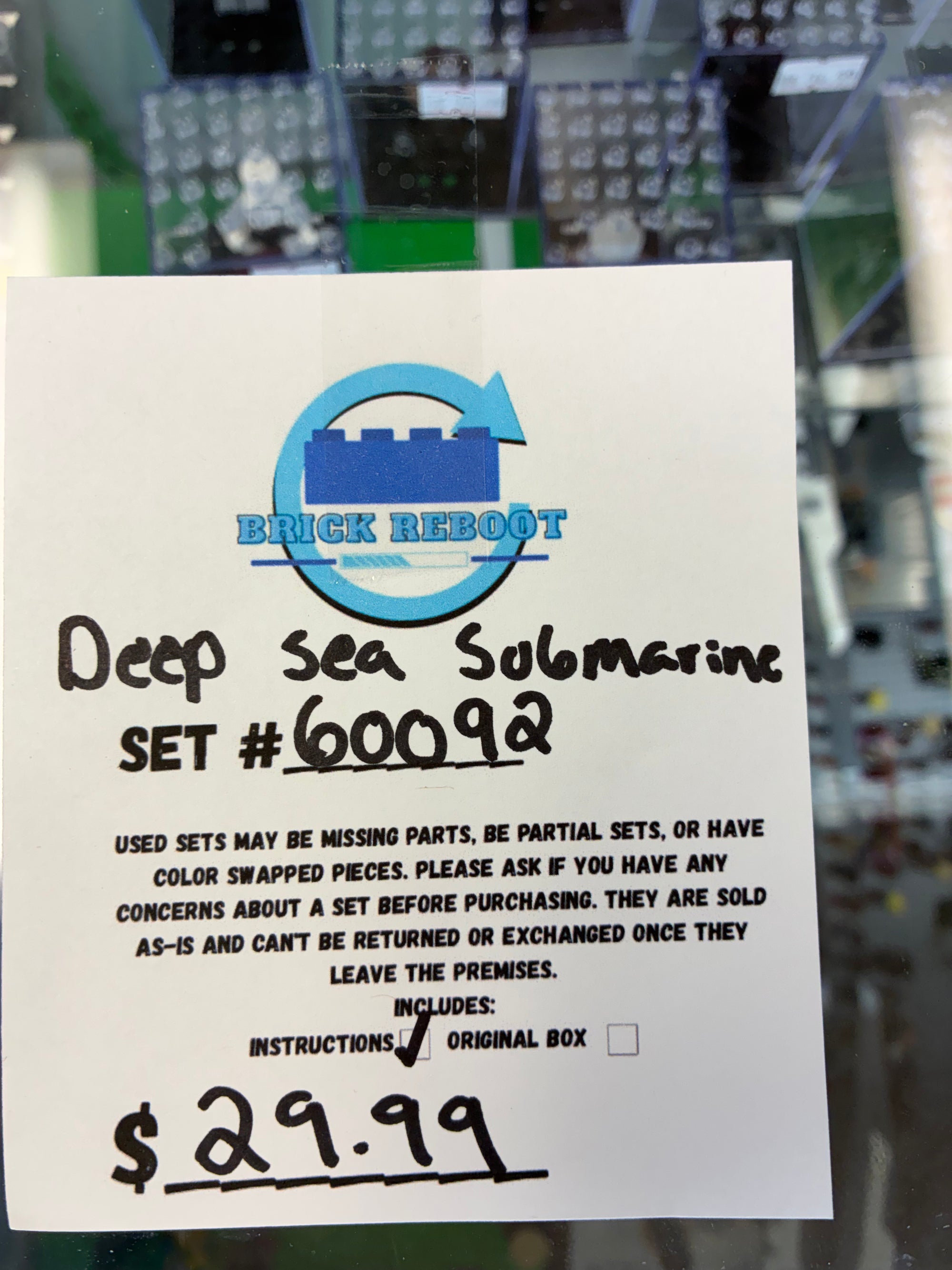 60092 City Deep Sea Submarine - Used