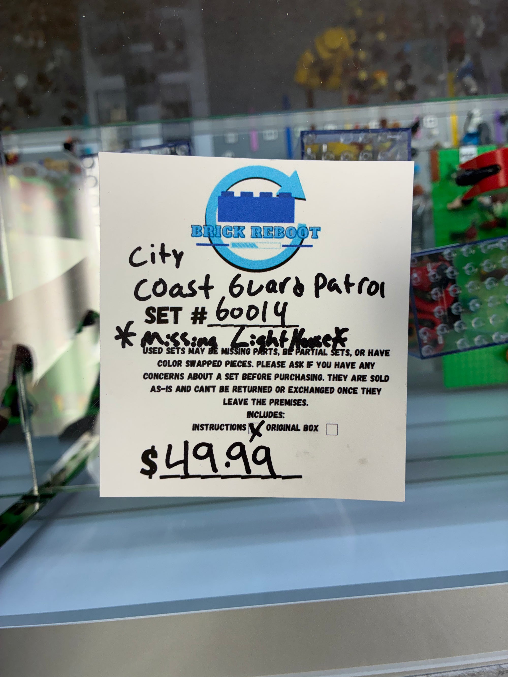 60014 City Coast Guard Patrol - Used *MISSING LIGHTHOUSE*