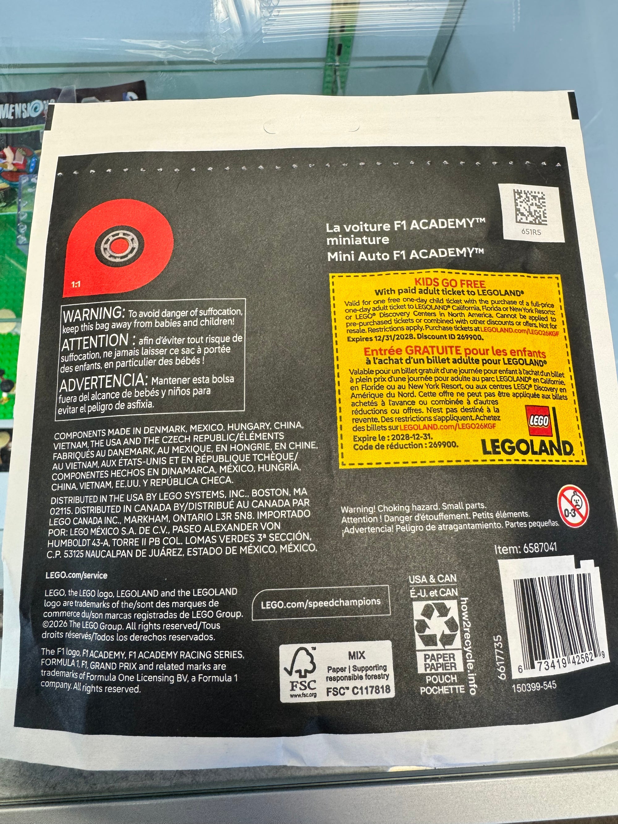 30734 Mini F1 Academy Car Polybag - Sealed