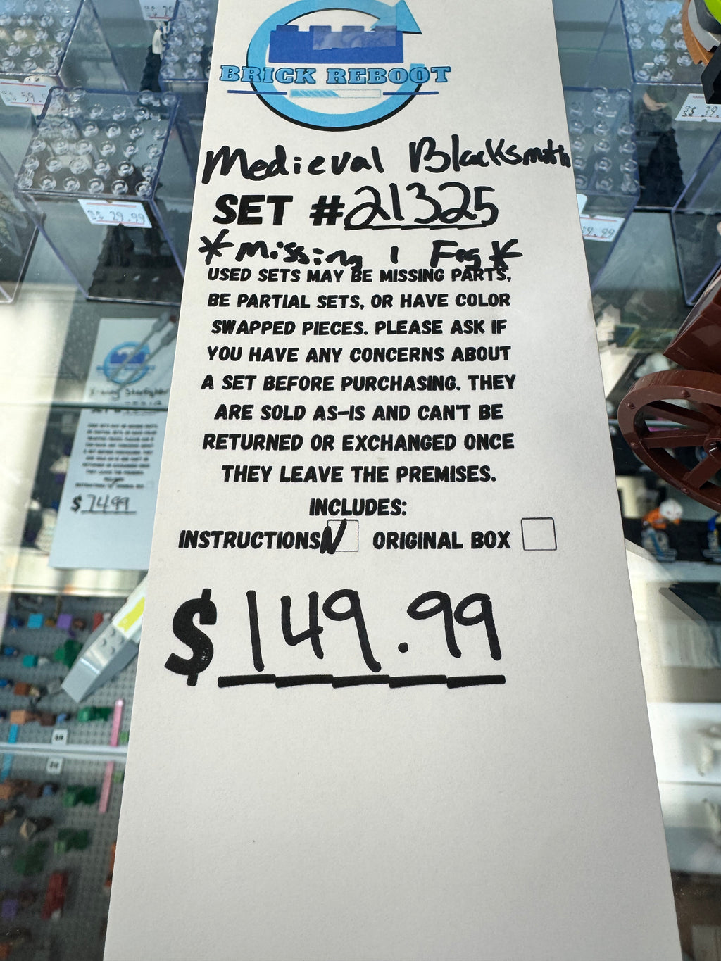 21325 Medieval Blacksmith *MISSING 1 fig* - Used