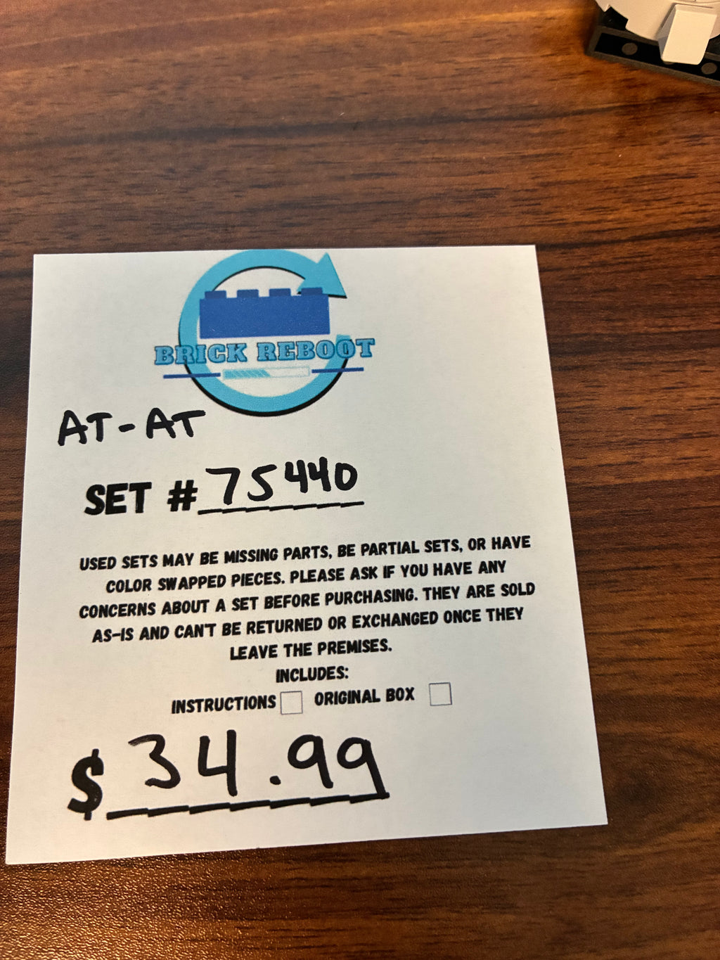 75440 Star Wars AT-AT - Used
