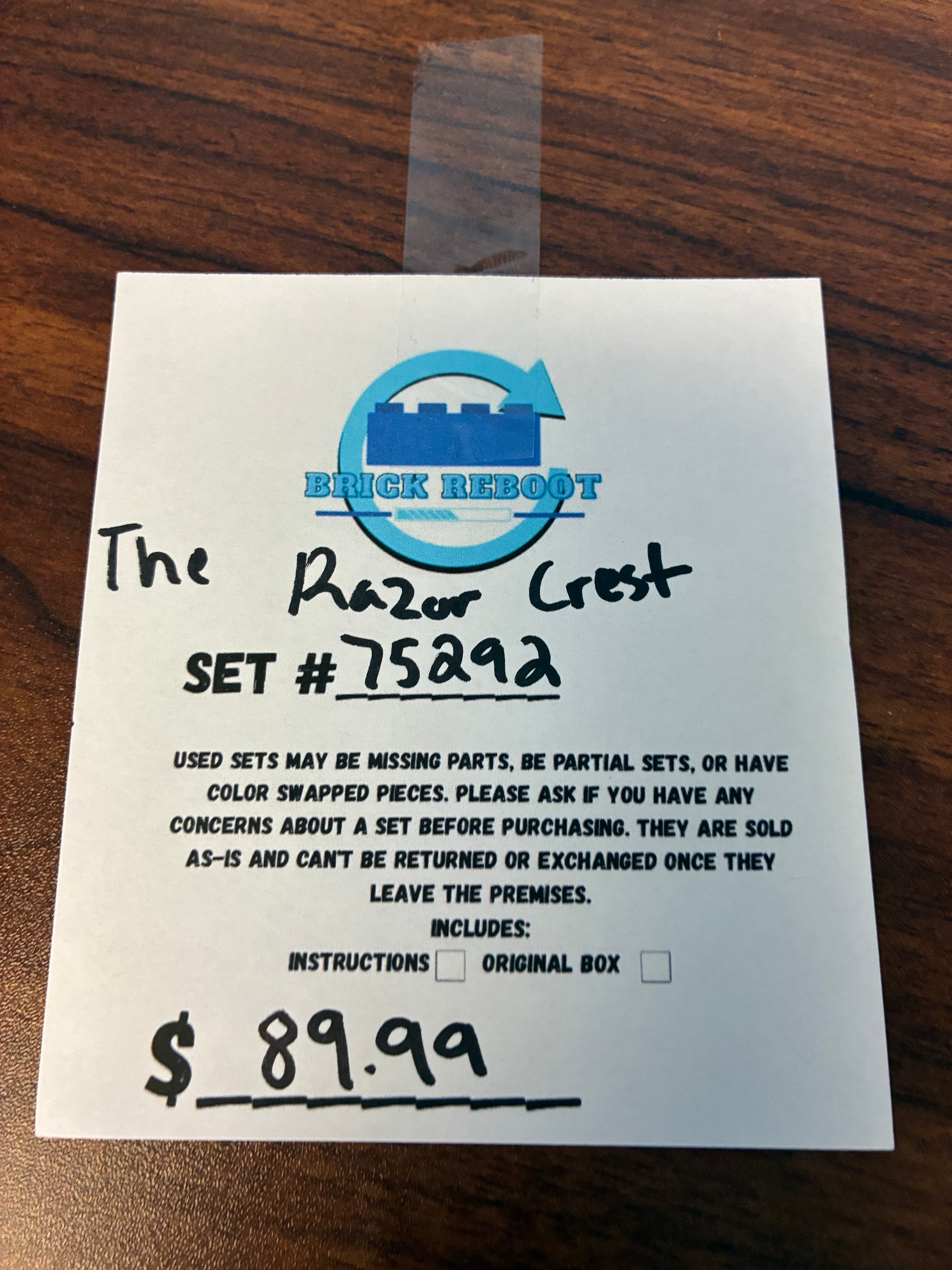 75292 Star Wars The Razor Crest - Used