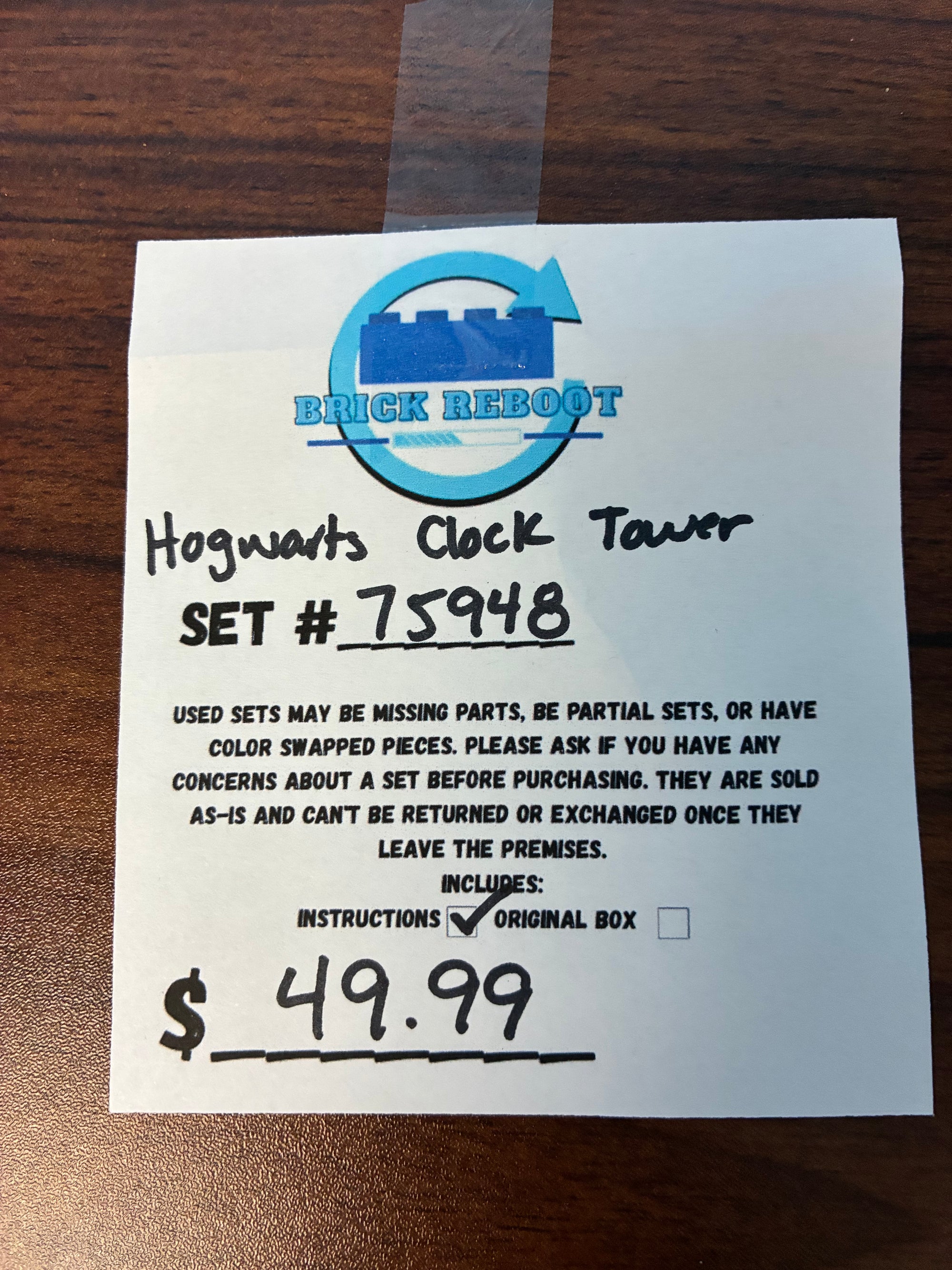 75948 Harry Potter Hogwarts Clock Tower - Used