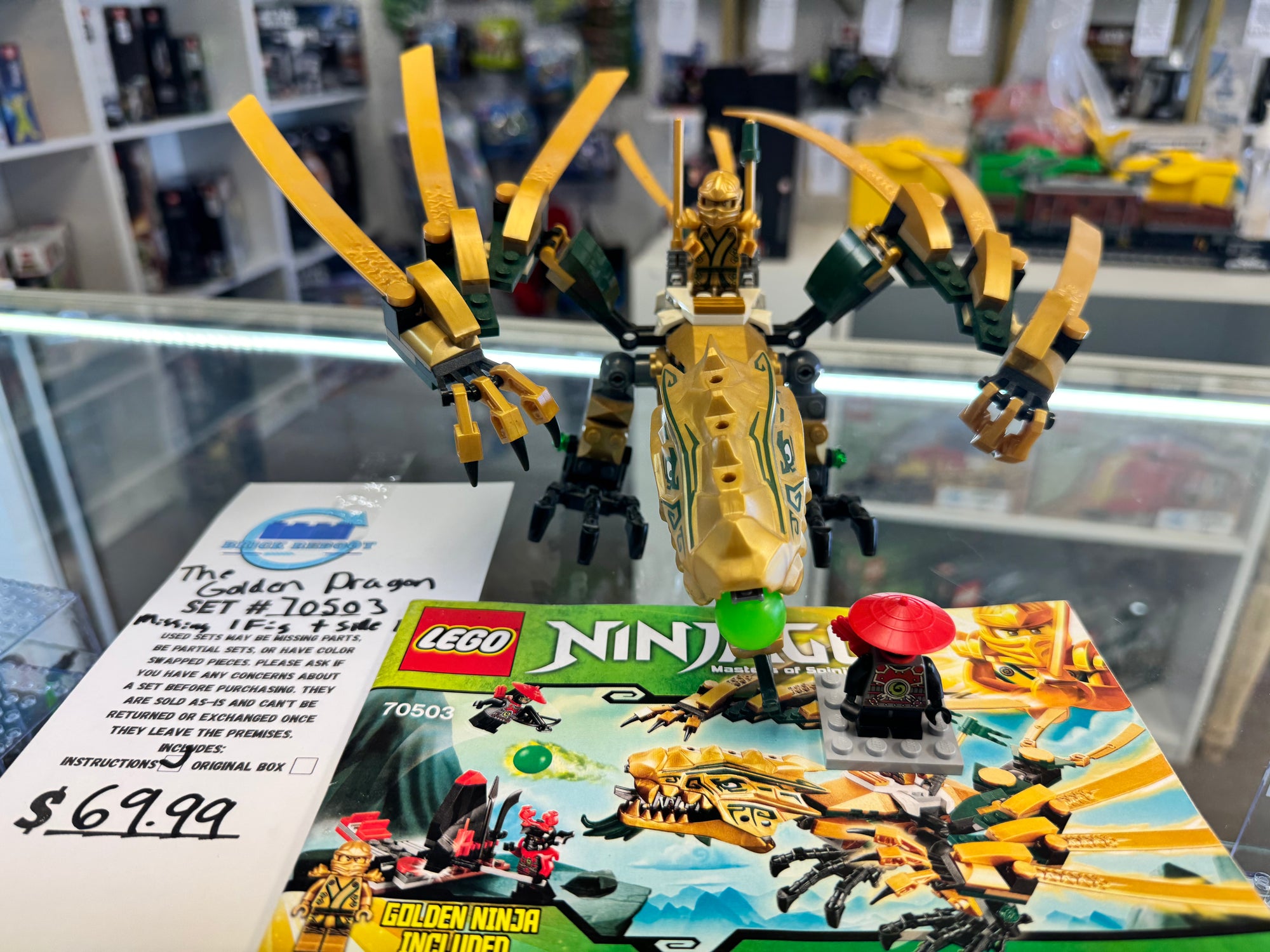 70503 The Golden Dragon *MISSING 1 FIG AND SIDE BUILD* - Used