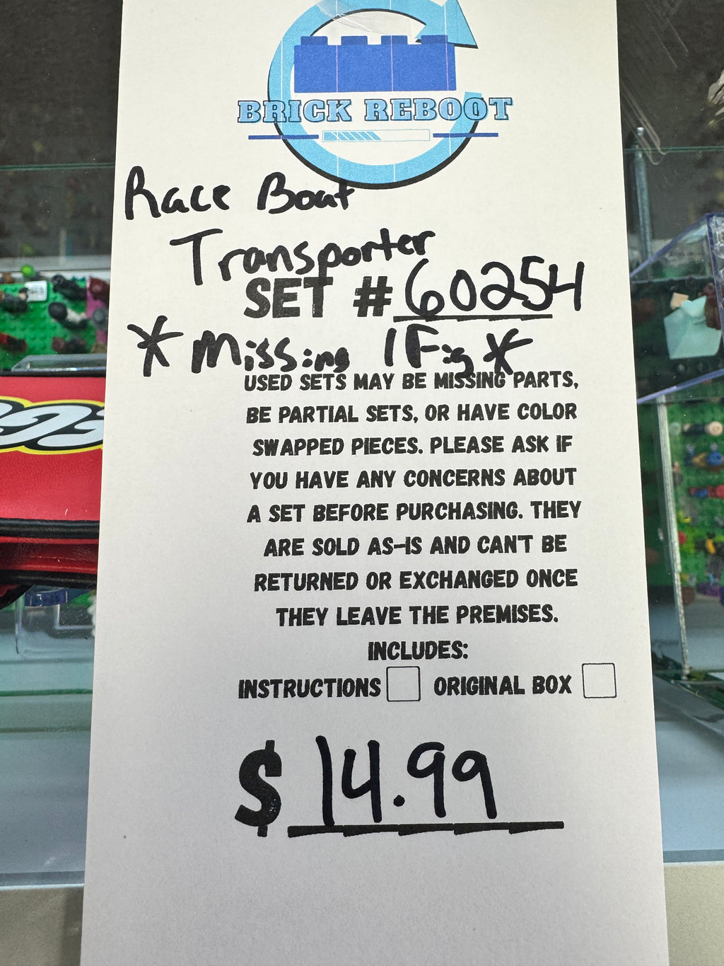 60254 Race Boat Transporter - *MISSING 1 FIG* - Used