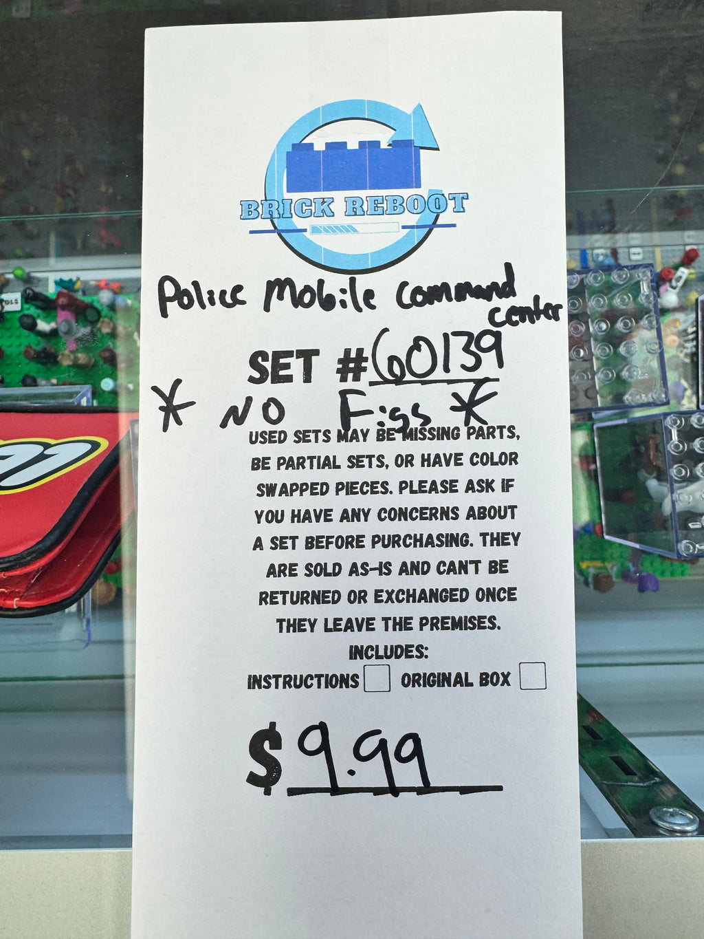 60139 Police Mobile Command Center *NO FIGS* - Used