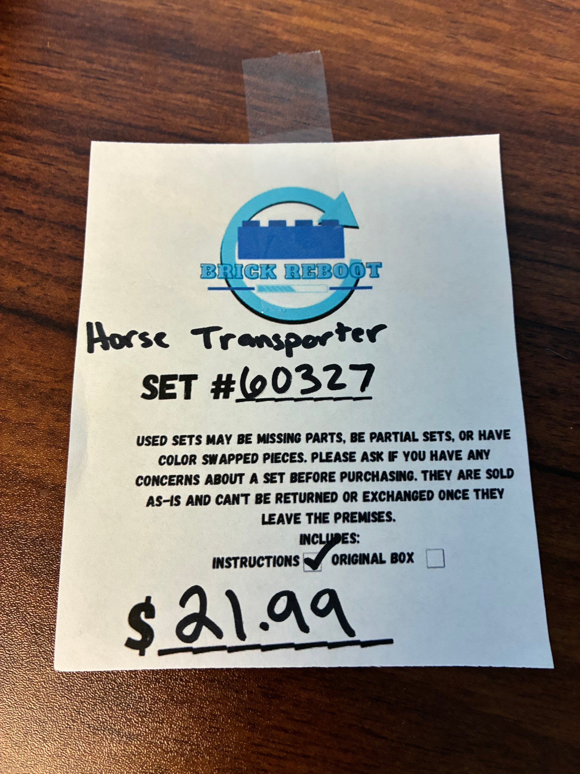 60327 City Horse Transport - Used