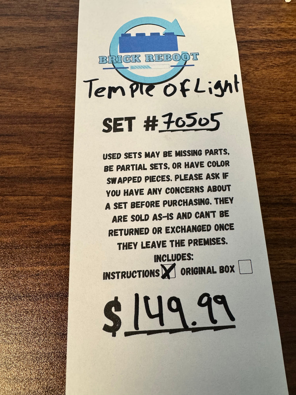 70505 Temple of Light - Used