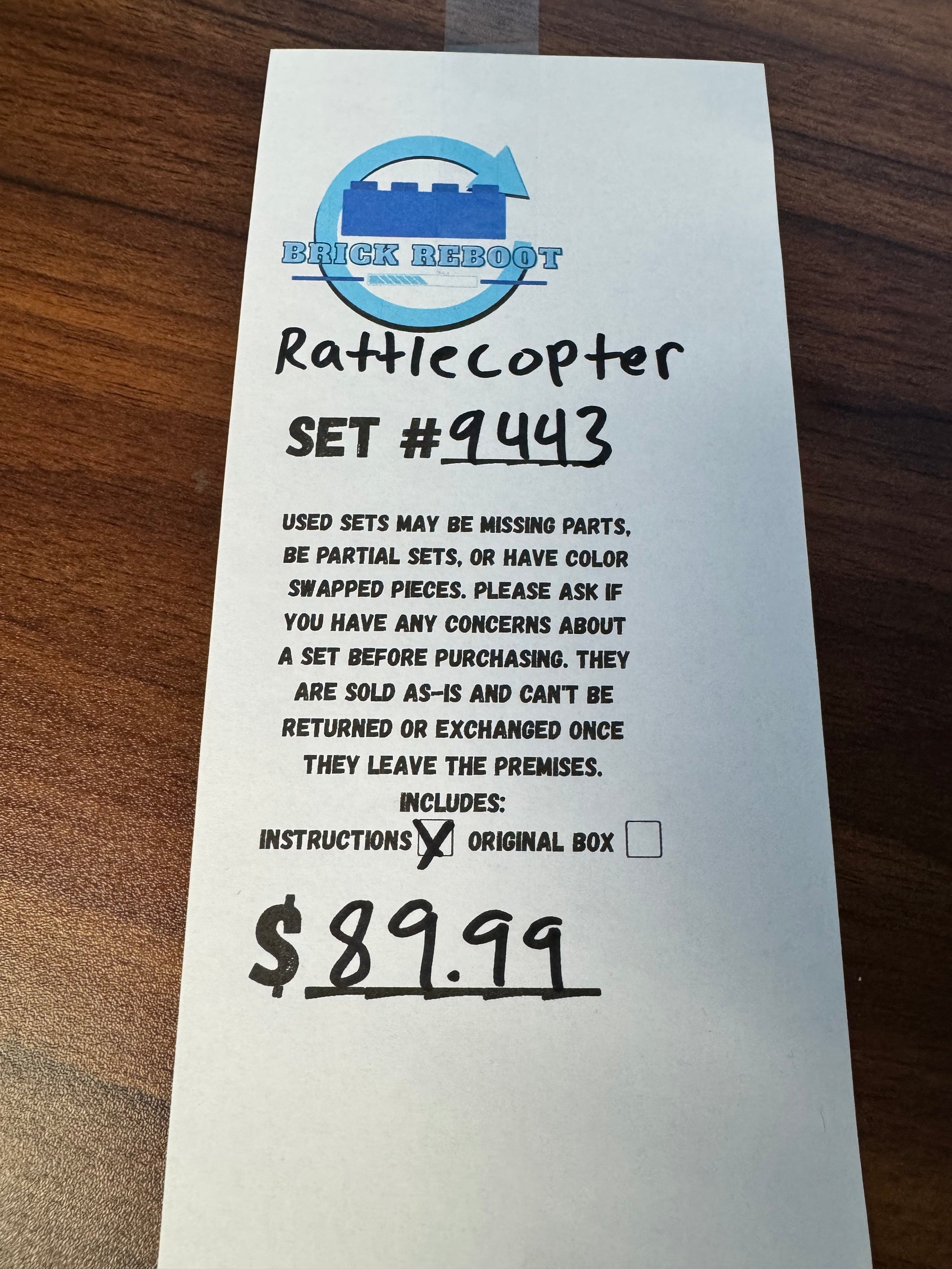 9443 Ninjago Rattlecopter - Used