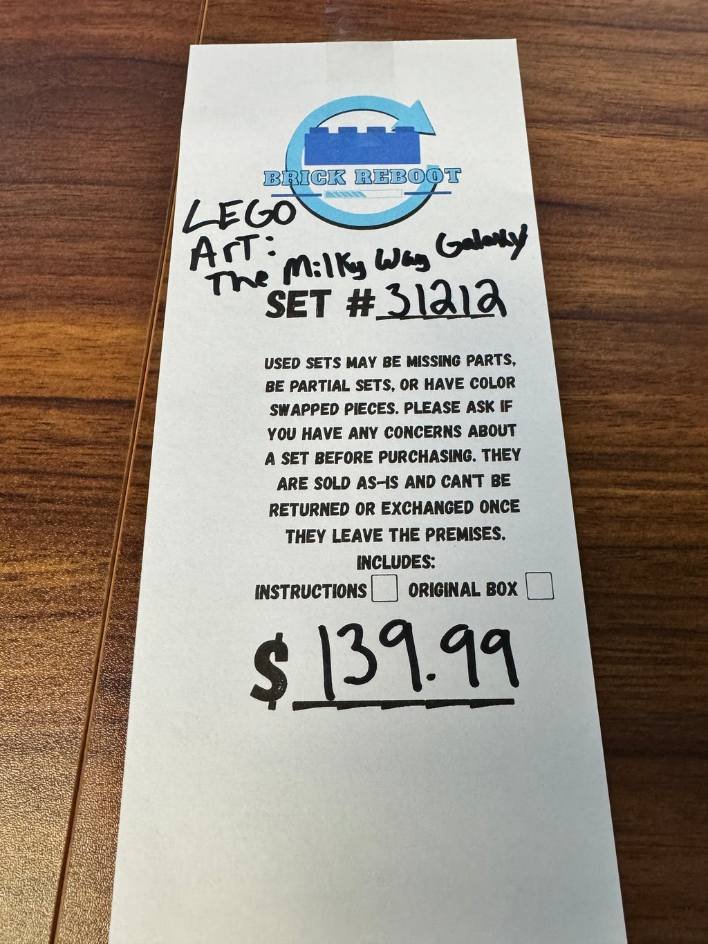31212 LEGO ART: The Milky Way Galaxy - Used