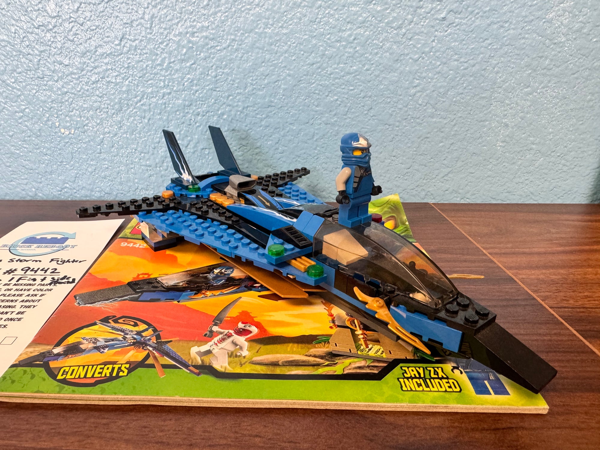 9442 Jay’s Storm Fighter *MISSING 1 FIG + Side Build* - Used