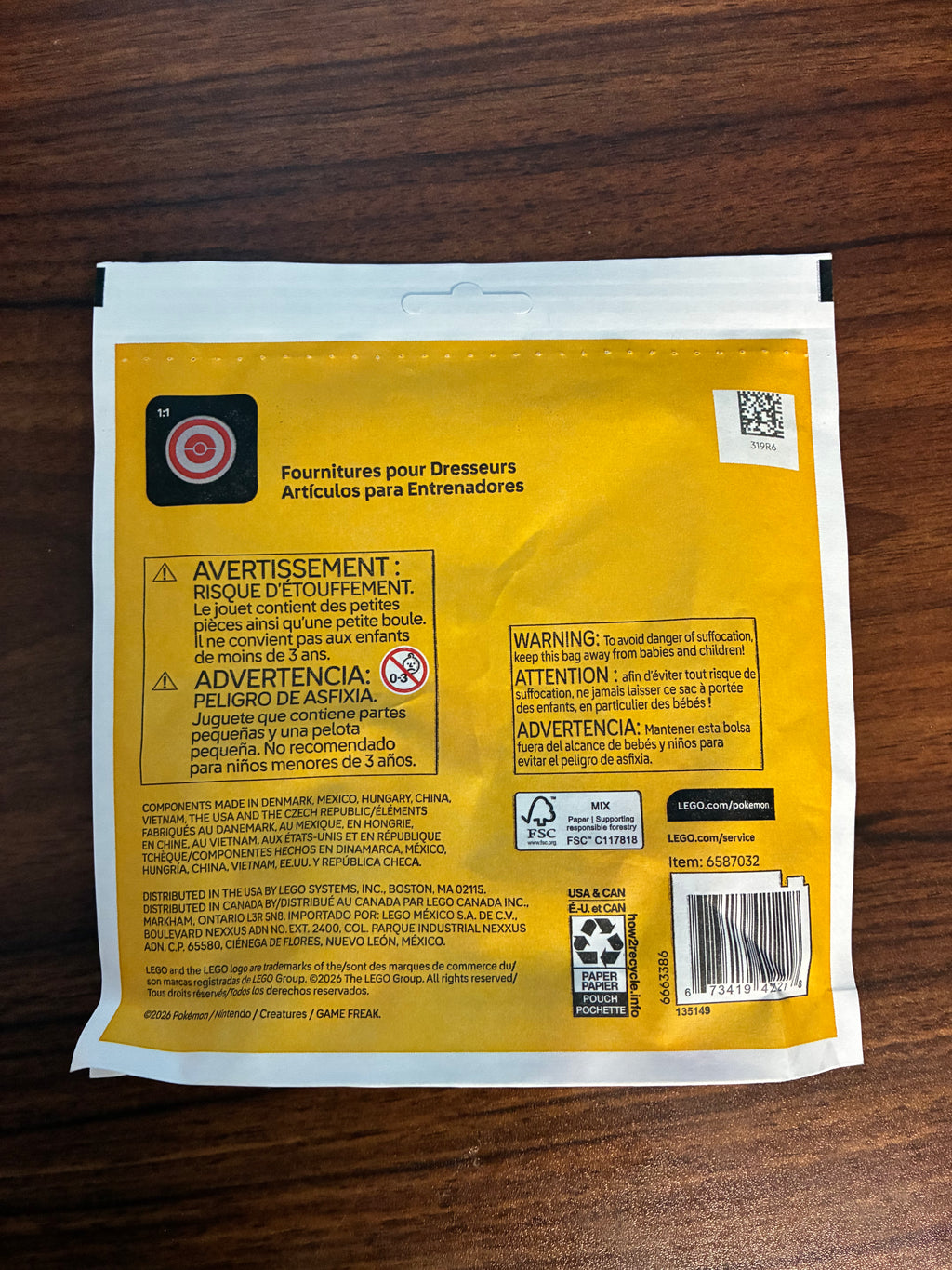 30730 Pokémon Trainer Supplies Polybag - Sealed