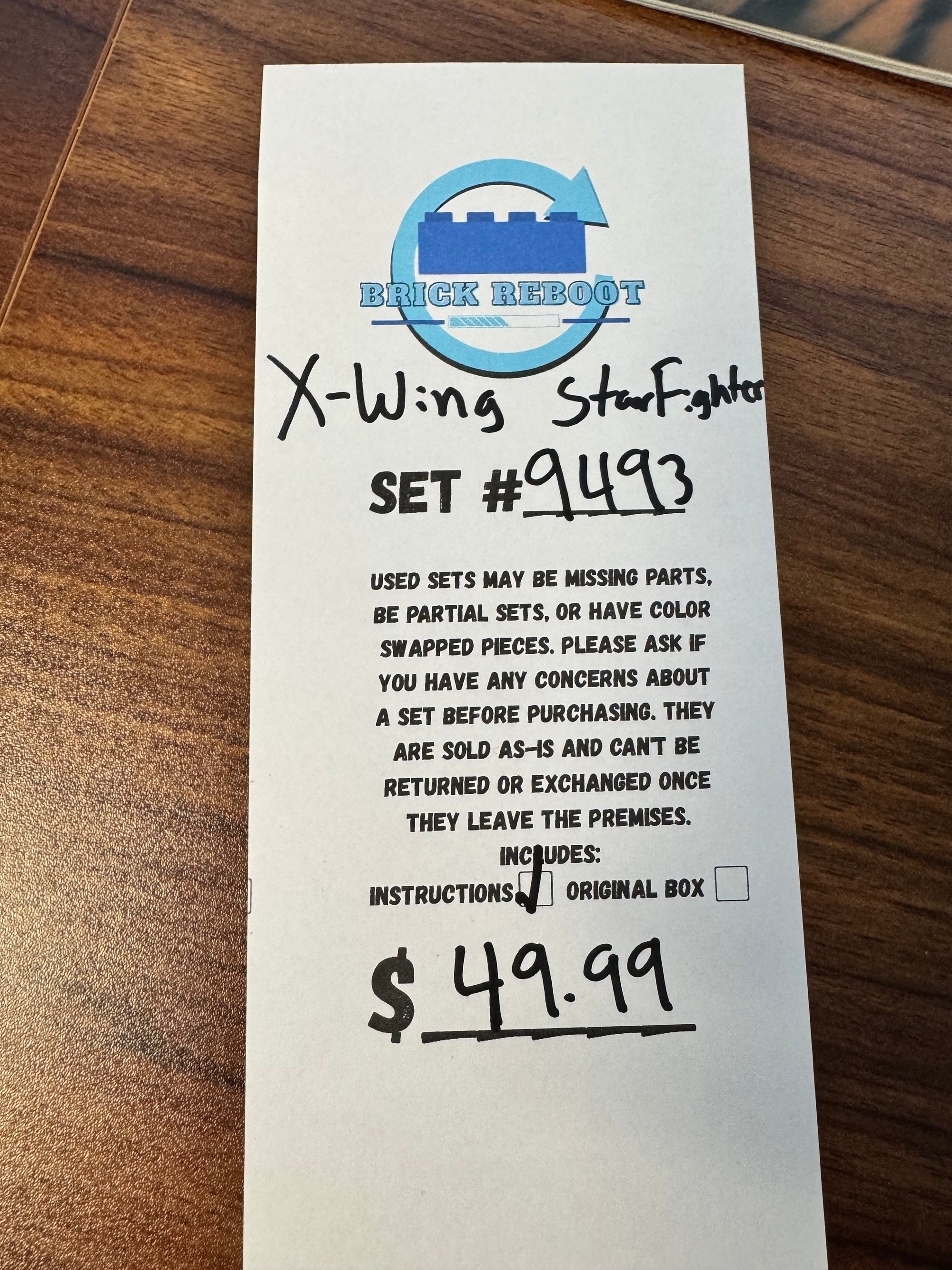 9493 X-Wing Starfighter - Used